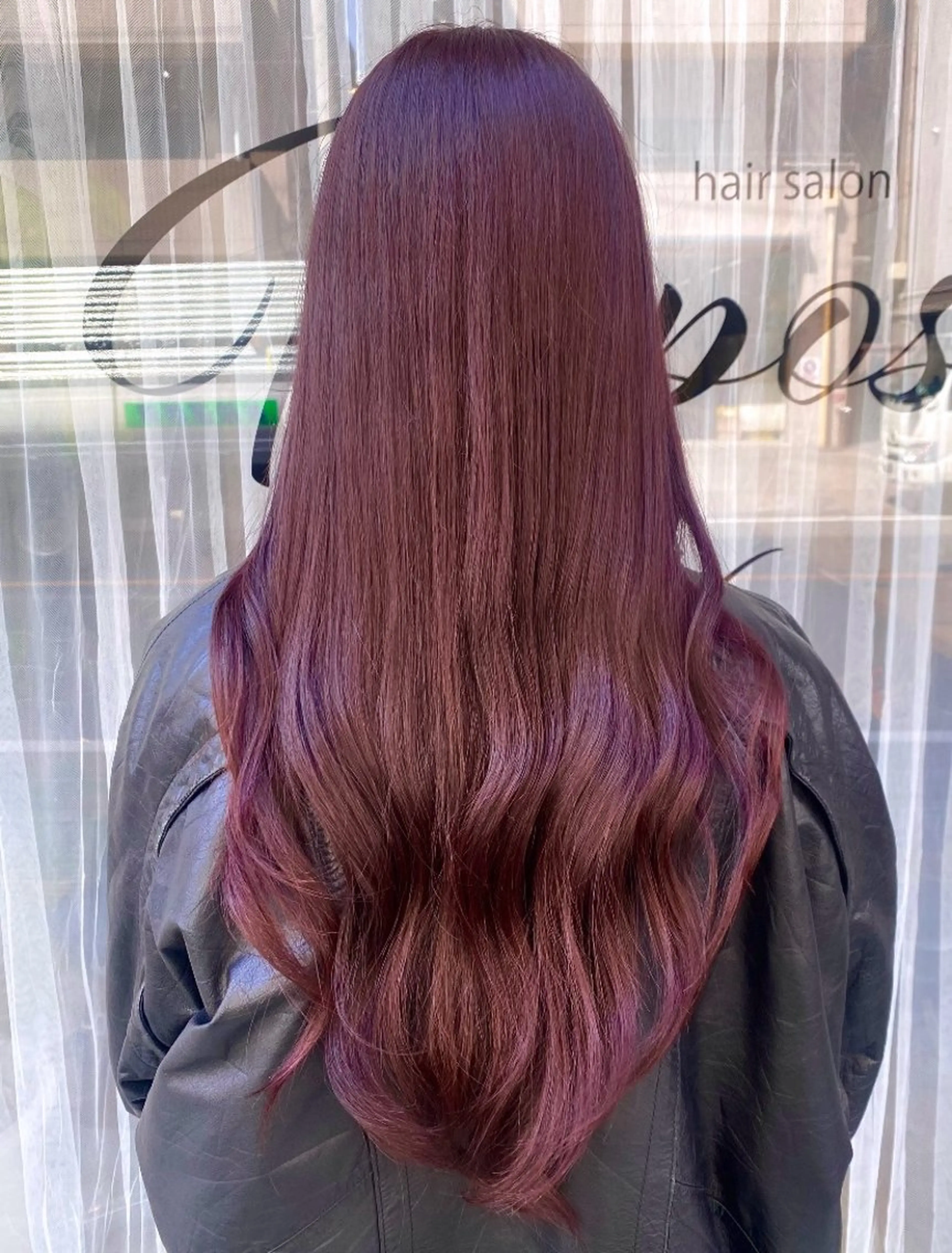 ロング カラー レッドカラー Repos by moi所属・RINA/特殊ヘア/ 高発色ワンカラーのヘアスタイル