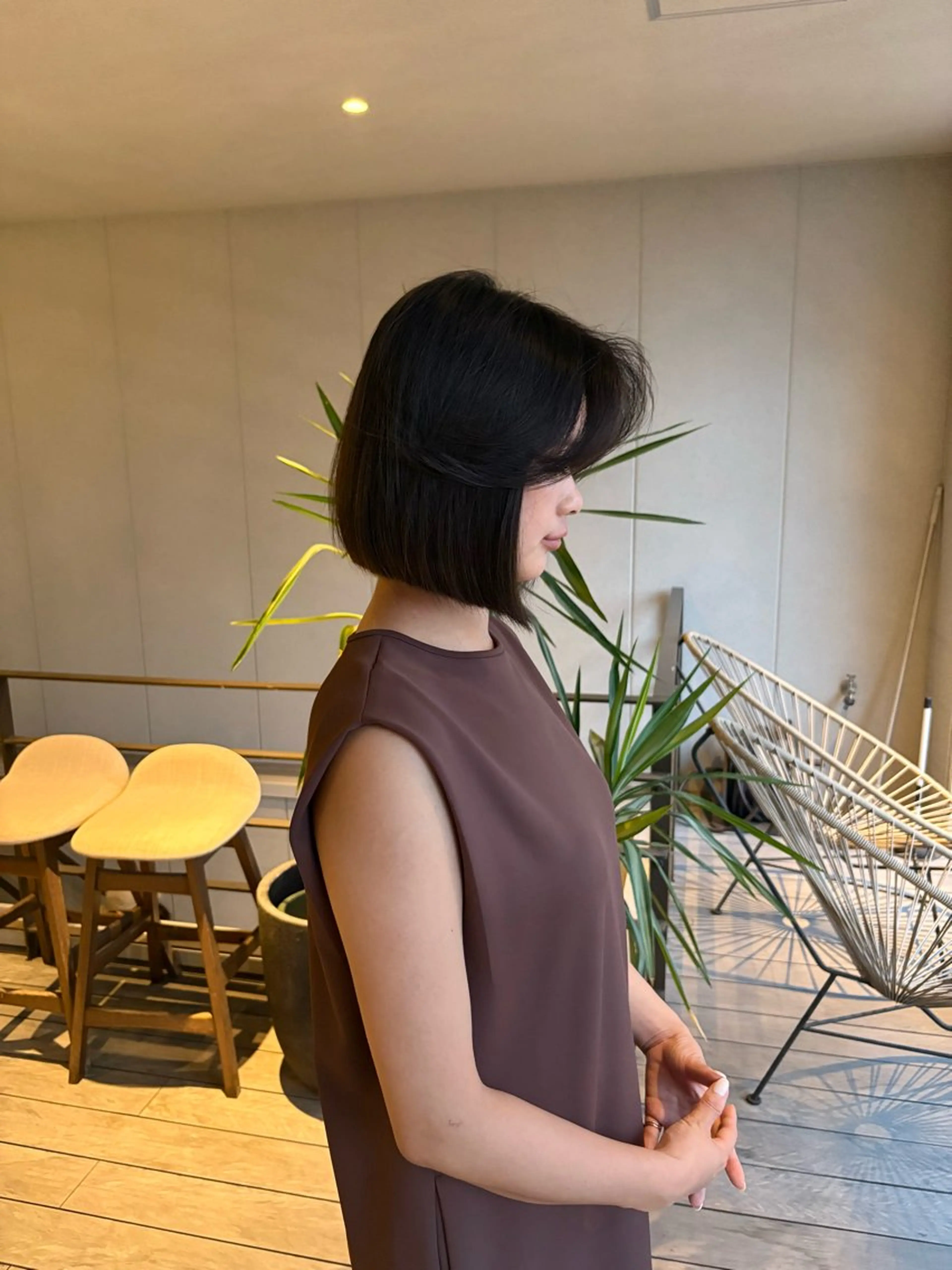 ショート カラー ⭐️海外レイヤー＆ ハイライト⭐️のヘアスタイル