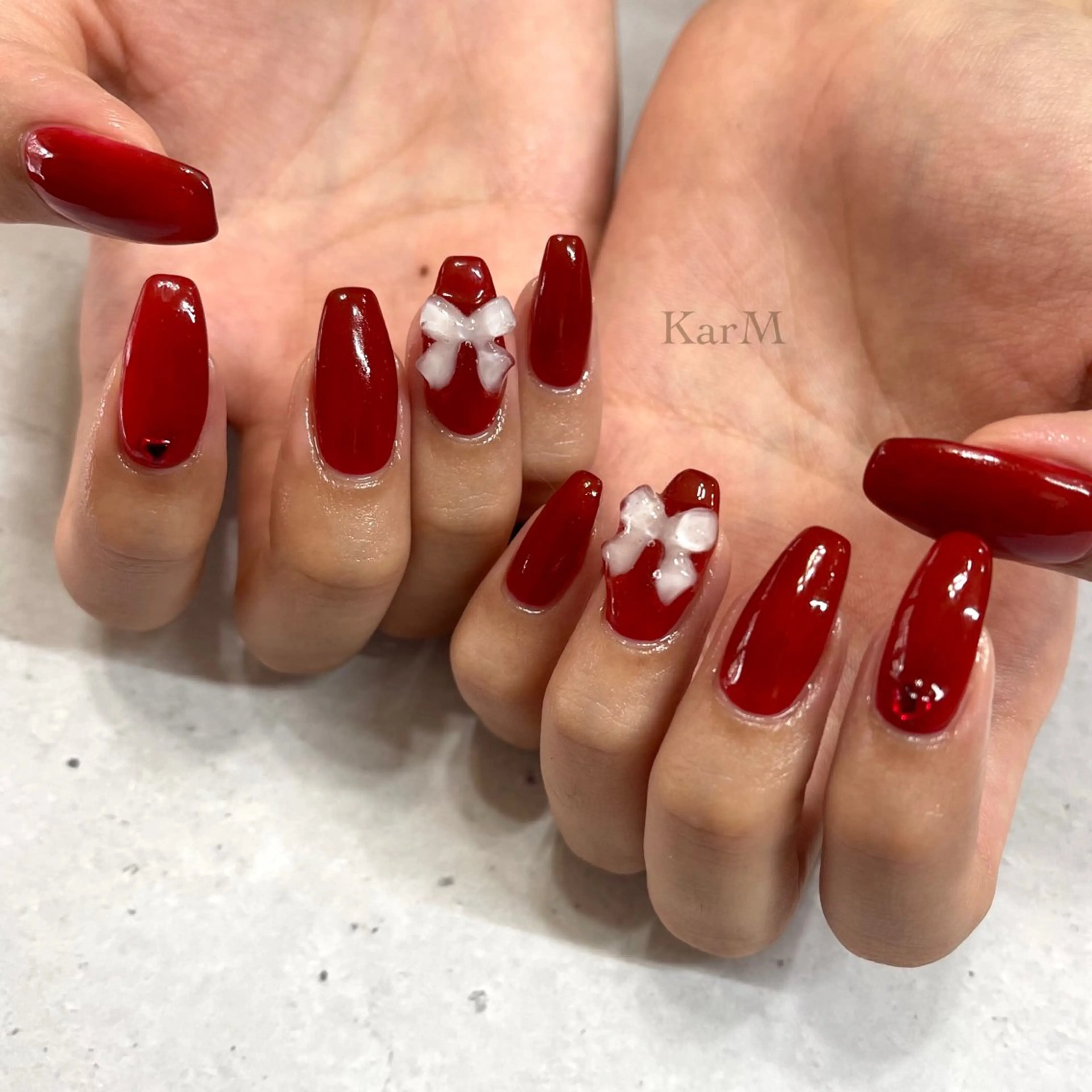 ネイル オーロラネイル チークネイル フラッシュネイル フレンチネイル グラデーション ハンドネイル ogino karinのネイルデザイン