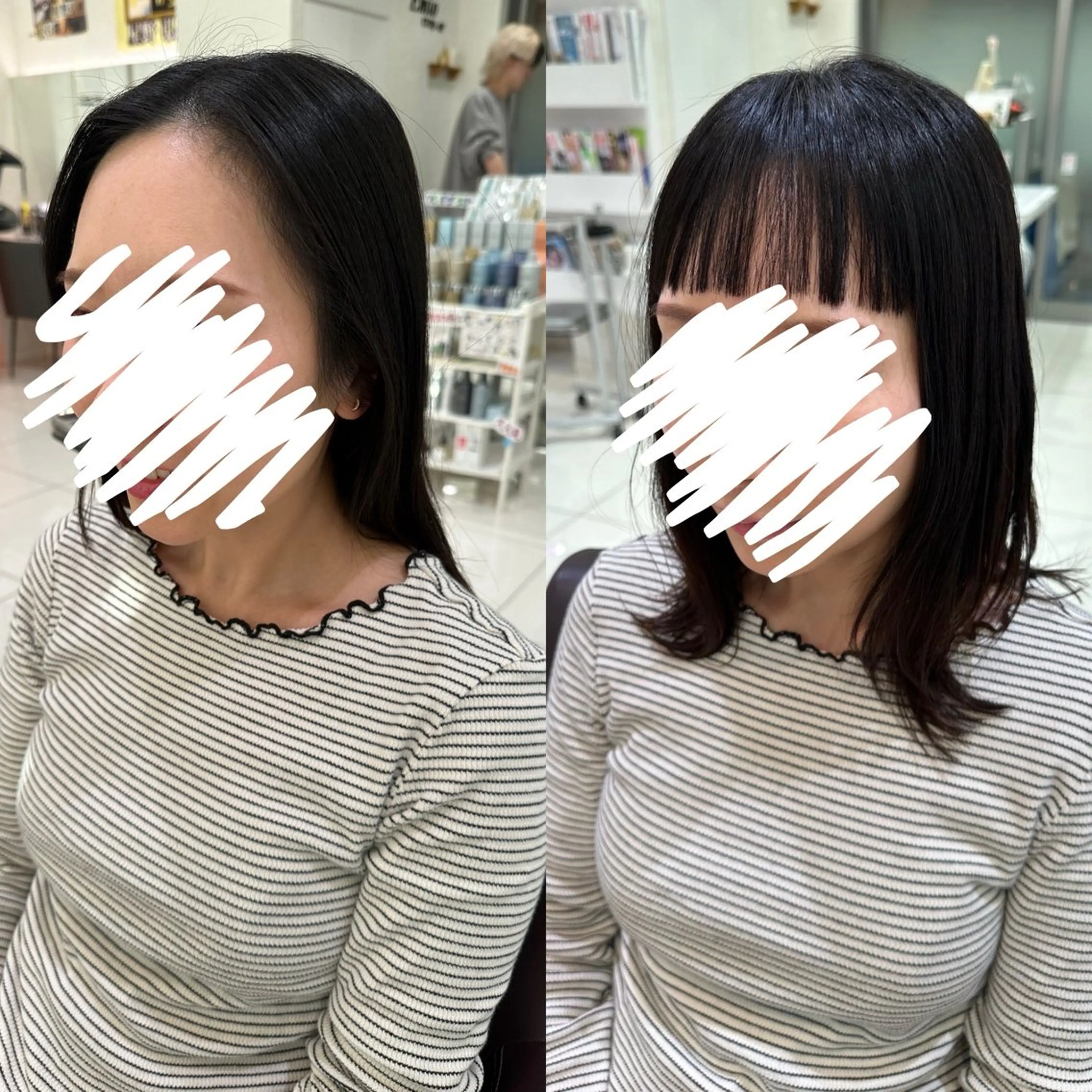 ミディアム 艶カラー/縮毛矯正/ ブリーチカラー/みなのヘアスタイル