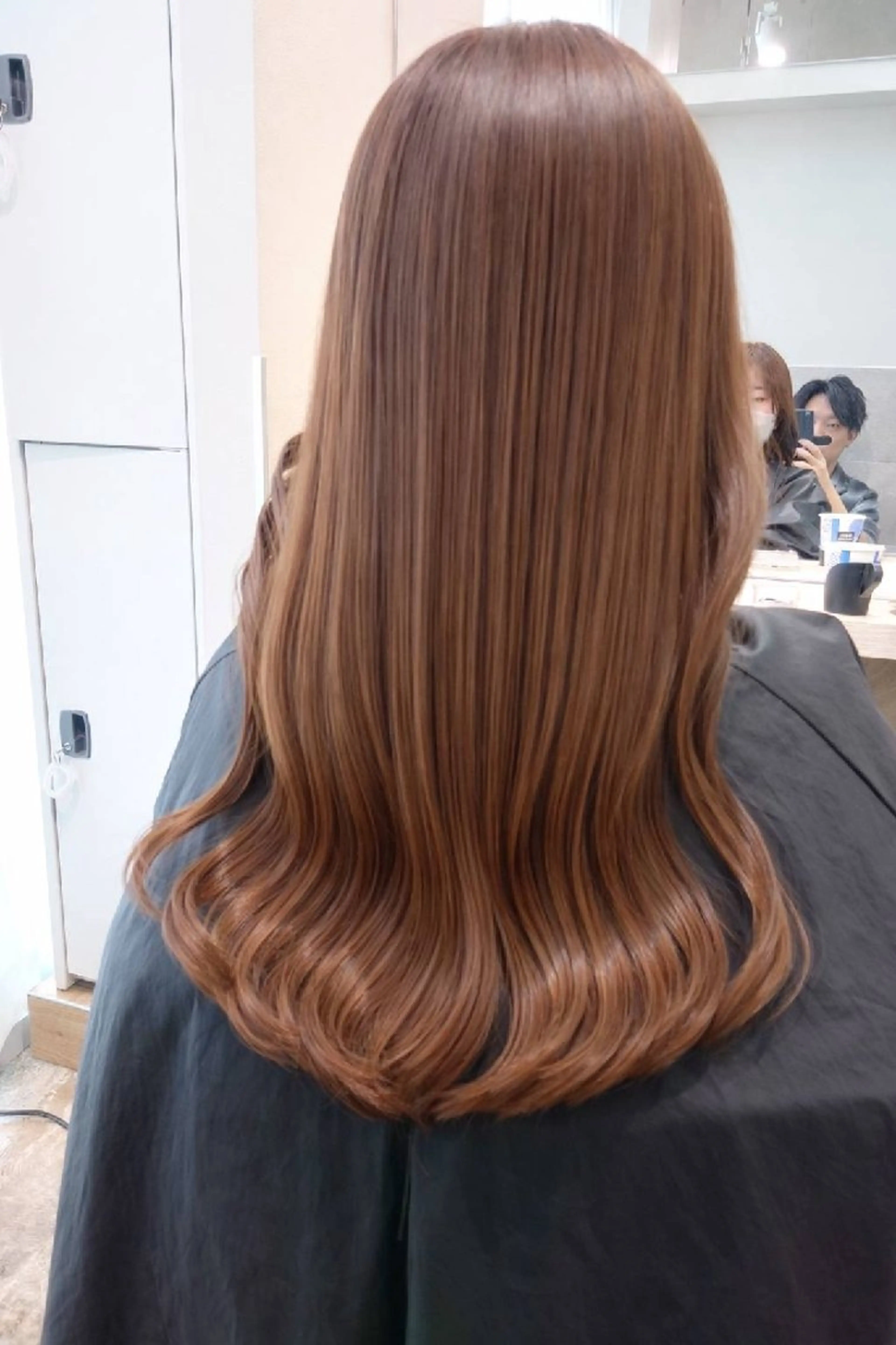 ロング ケアカラー 縮毛矯正✨艶髪 シノハラ✨髪質改善のヘアスタイル