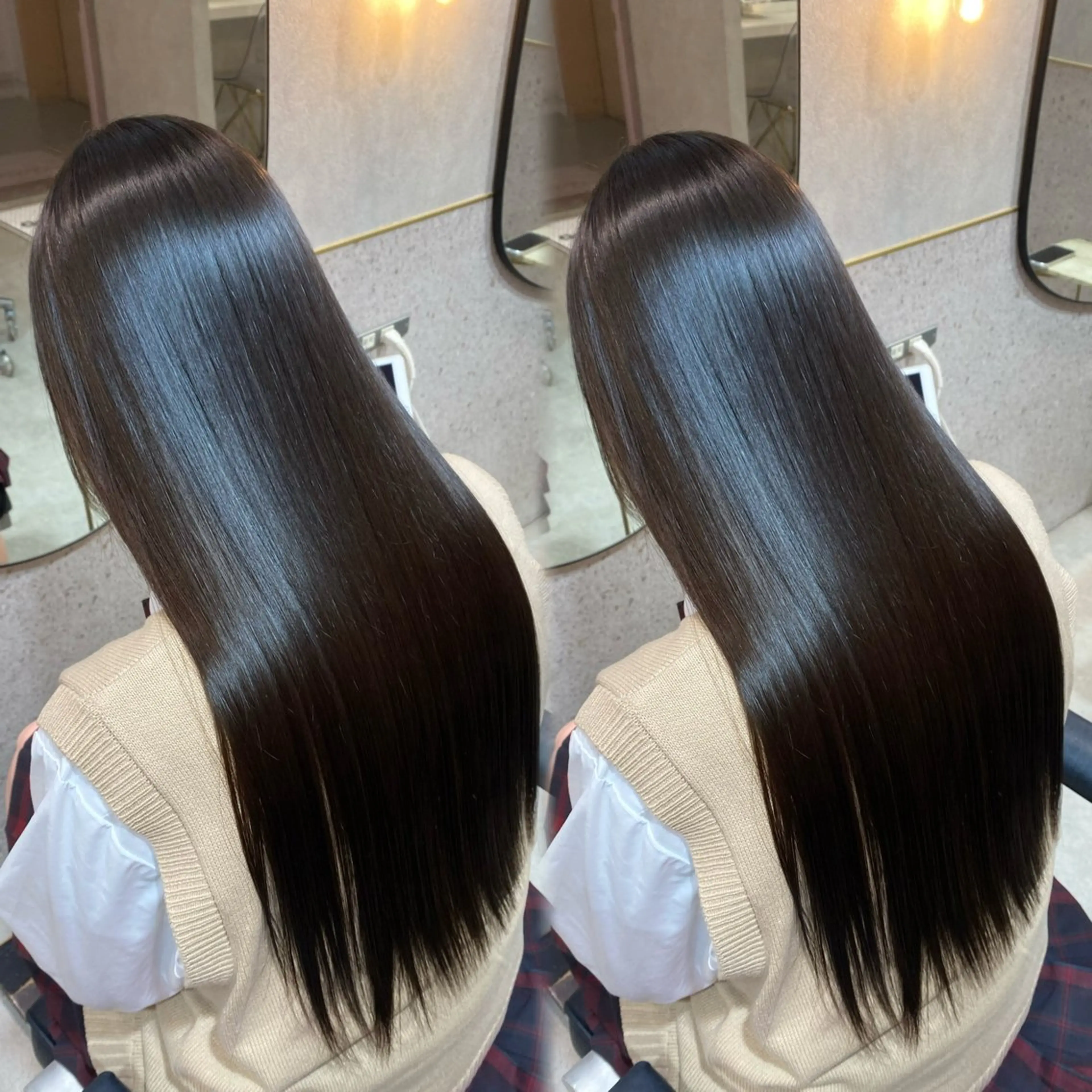 ロング 縮毛矯正 トリートメント misaki 💞 美髪矯正/艶カラーのヘアスタイル