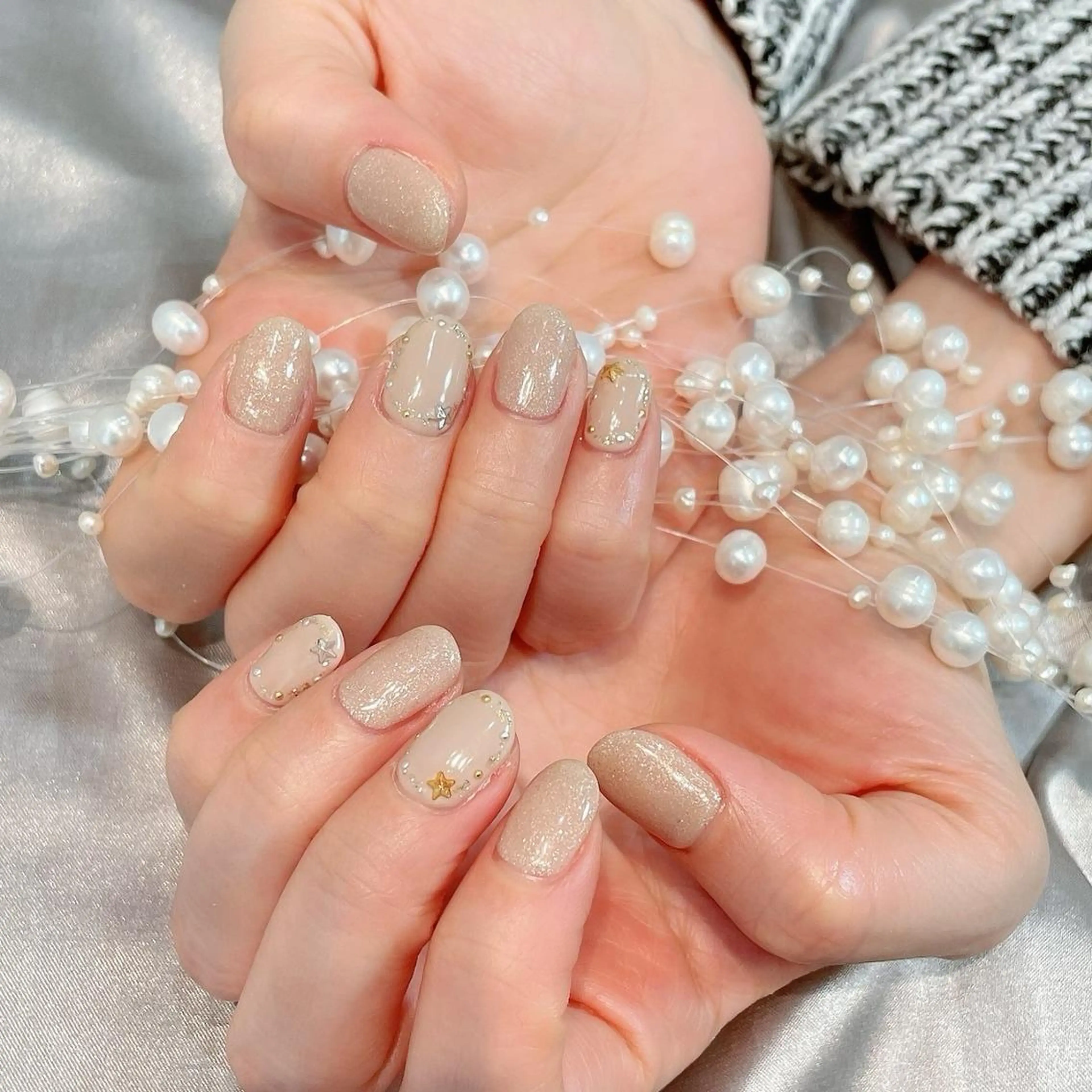 ネイル RAFFINE 月🦋🩵のネイルデザイン