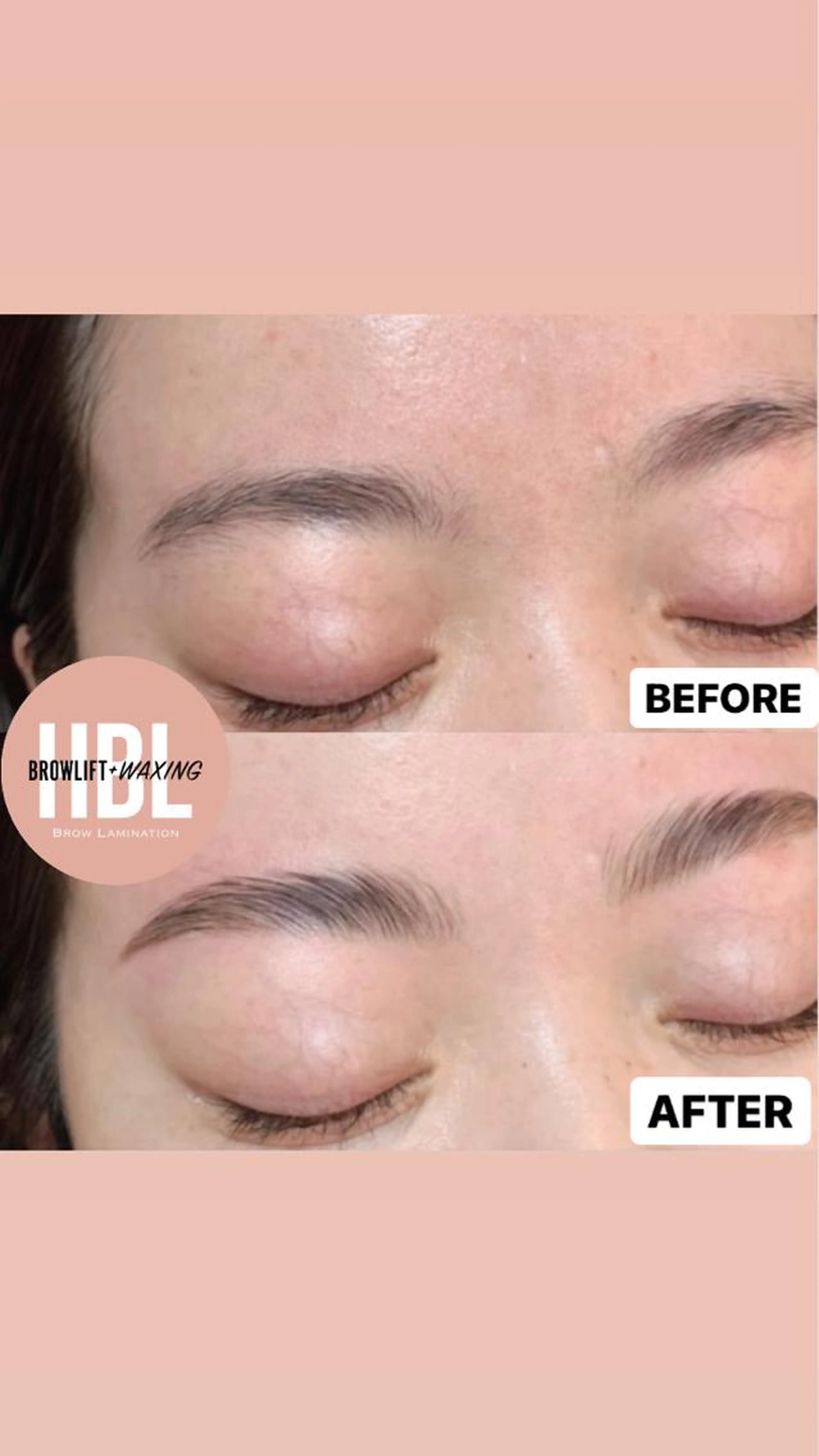 【HBL】【ハリウッドブロウリフト】🌗🌓【眉毛パーマ＋眉wax脱毛】の写真