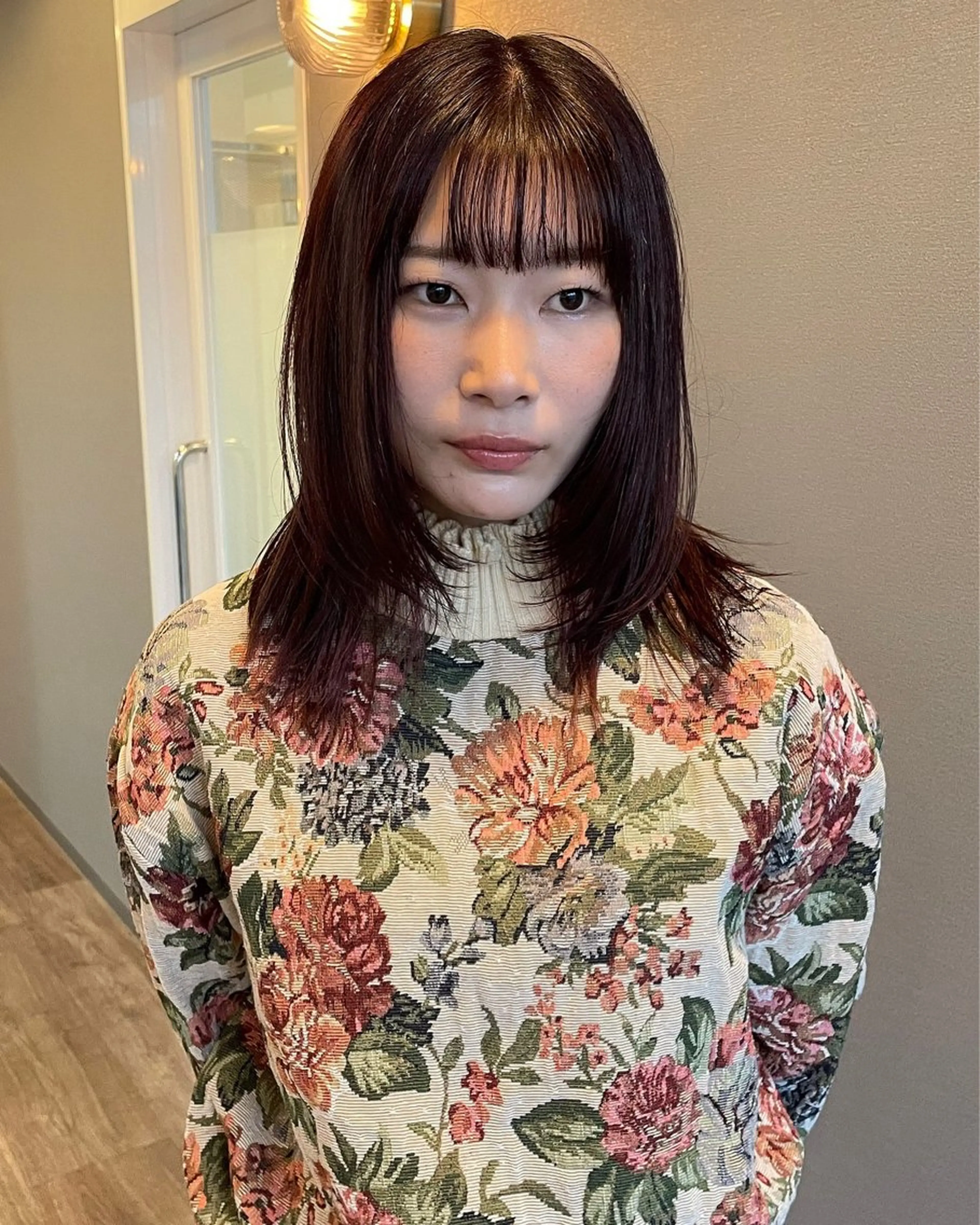 ミディアム カラー カット ヘアカラー iet.所属・ウルフ/ボブ/耳ツボ ジュエリー◎ricoのヘアスタイル