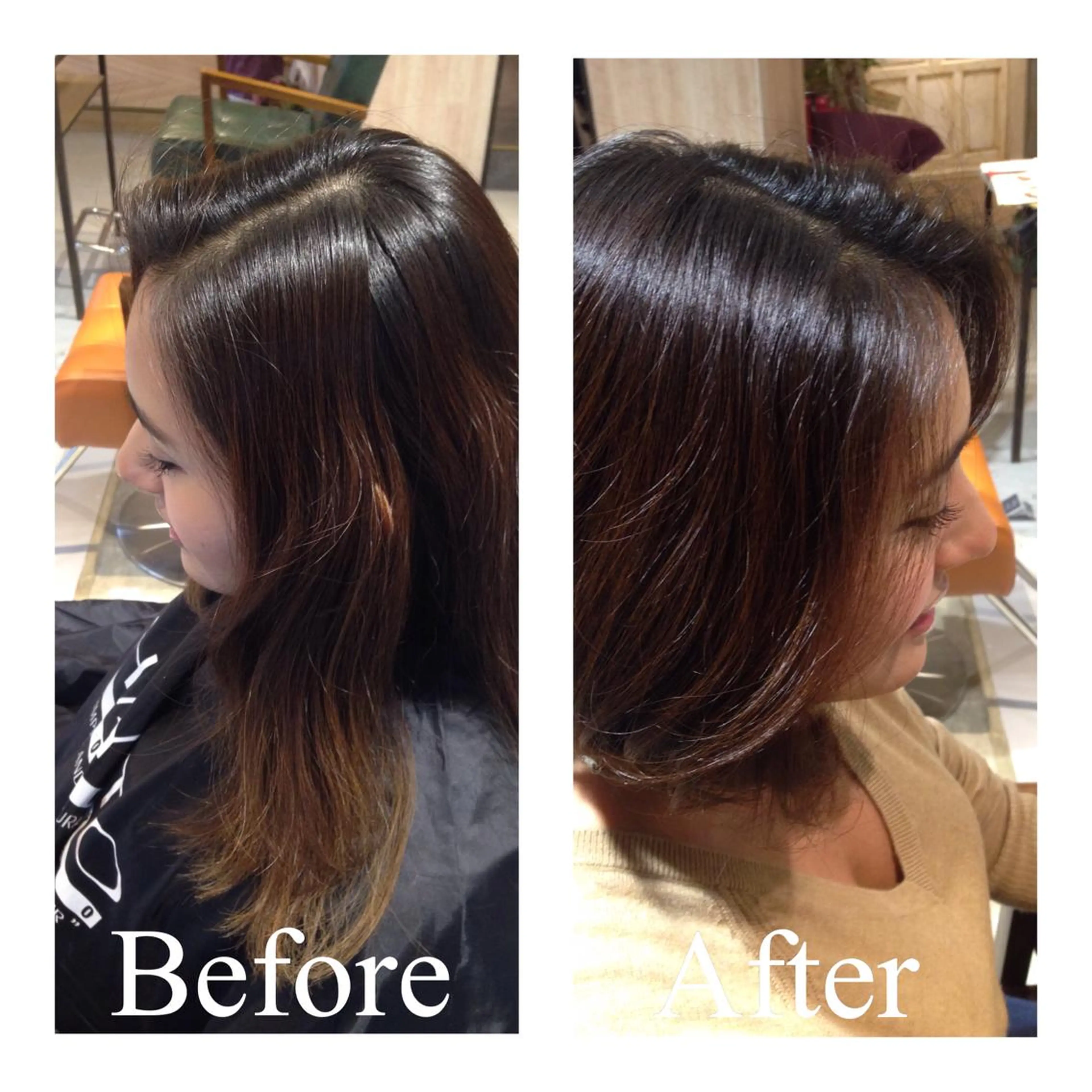 ショート ミディアム カラー アオガミ （前髪顔周りカット）のヘアスタイル