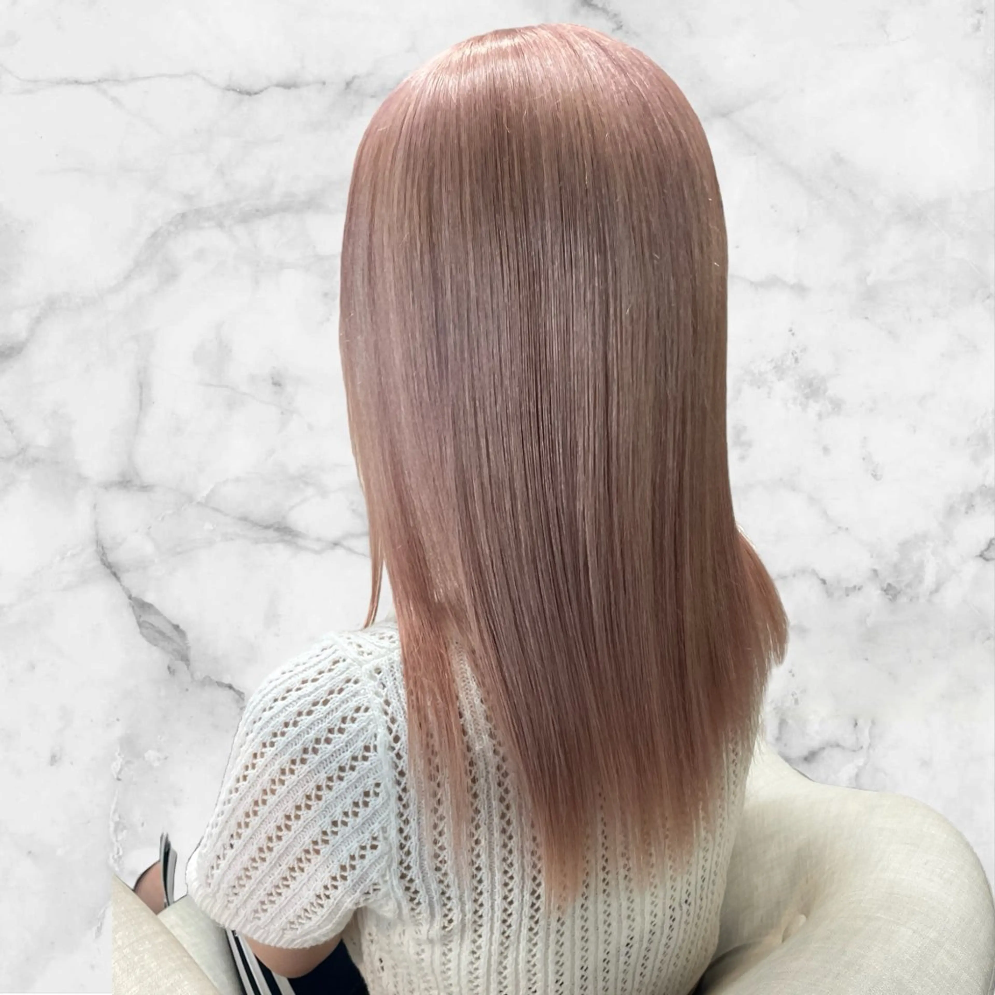 ロング カラー ブリーチ ピンクカラー セルバ所属・HIRORO ブリーチ/ハイトーンのヘアスタイル