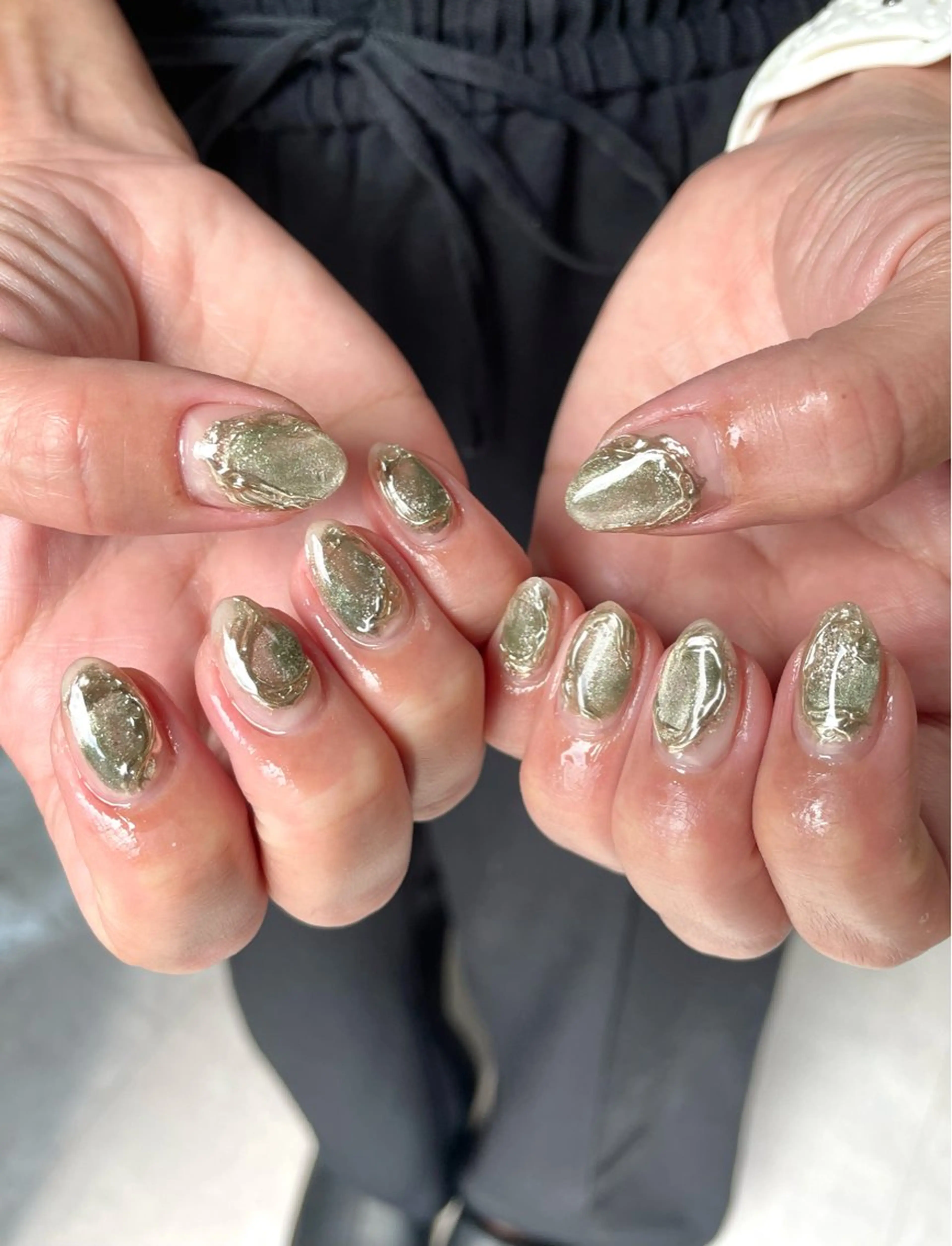 ネイル アートネイル マグネットネイル ニュアンスネイル RISA joie nailのネイルデザイン