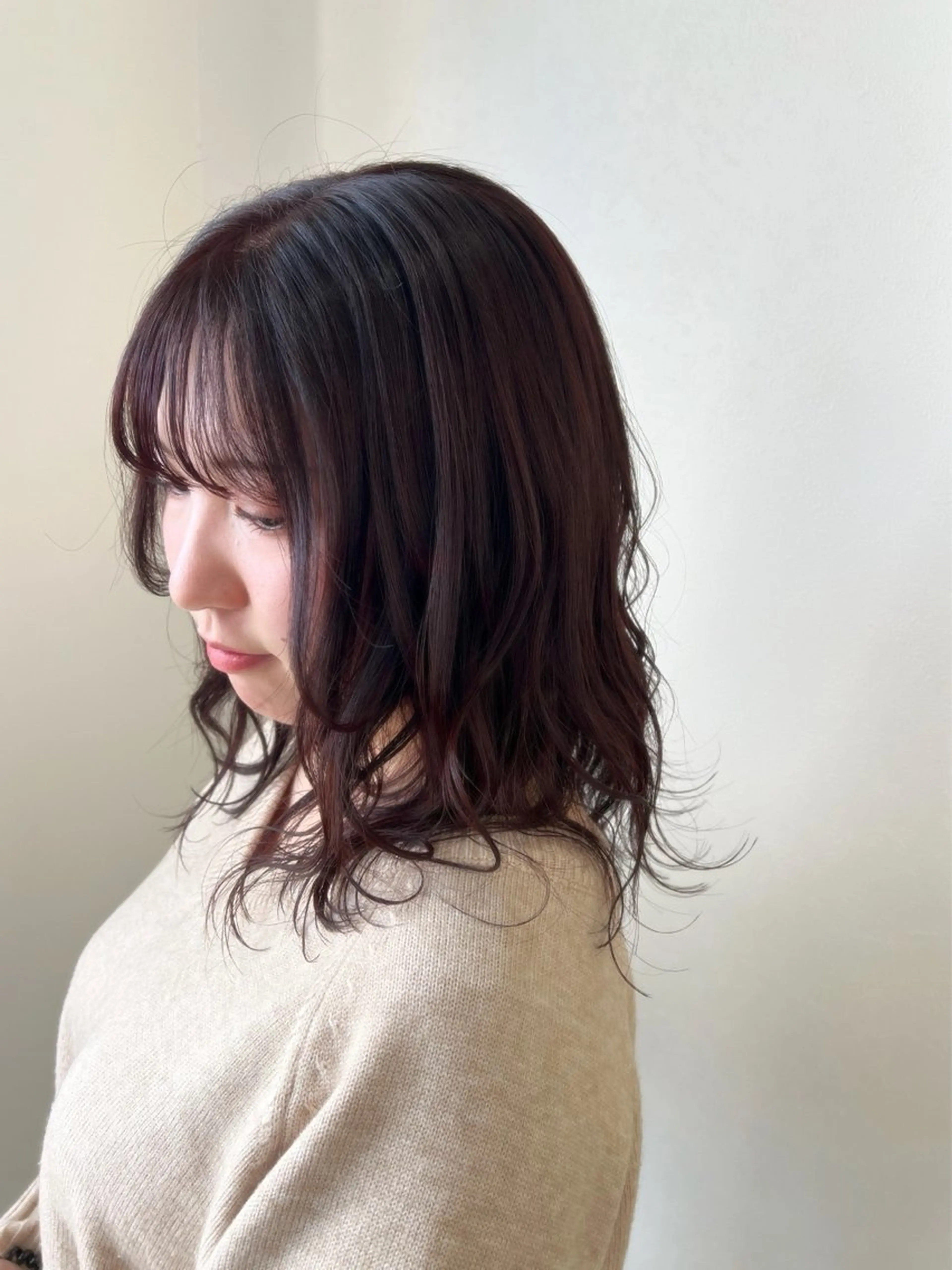 ミディアム カラー カット ヘアカラー トリートメント 鈴木 拓海のヘアスタイル