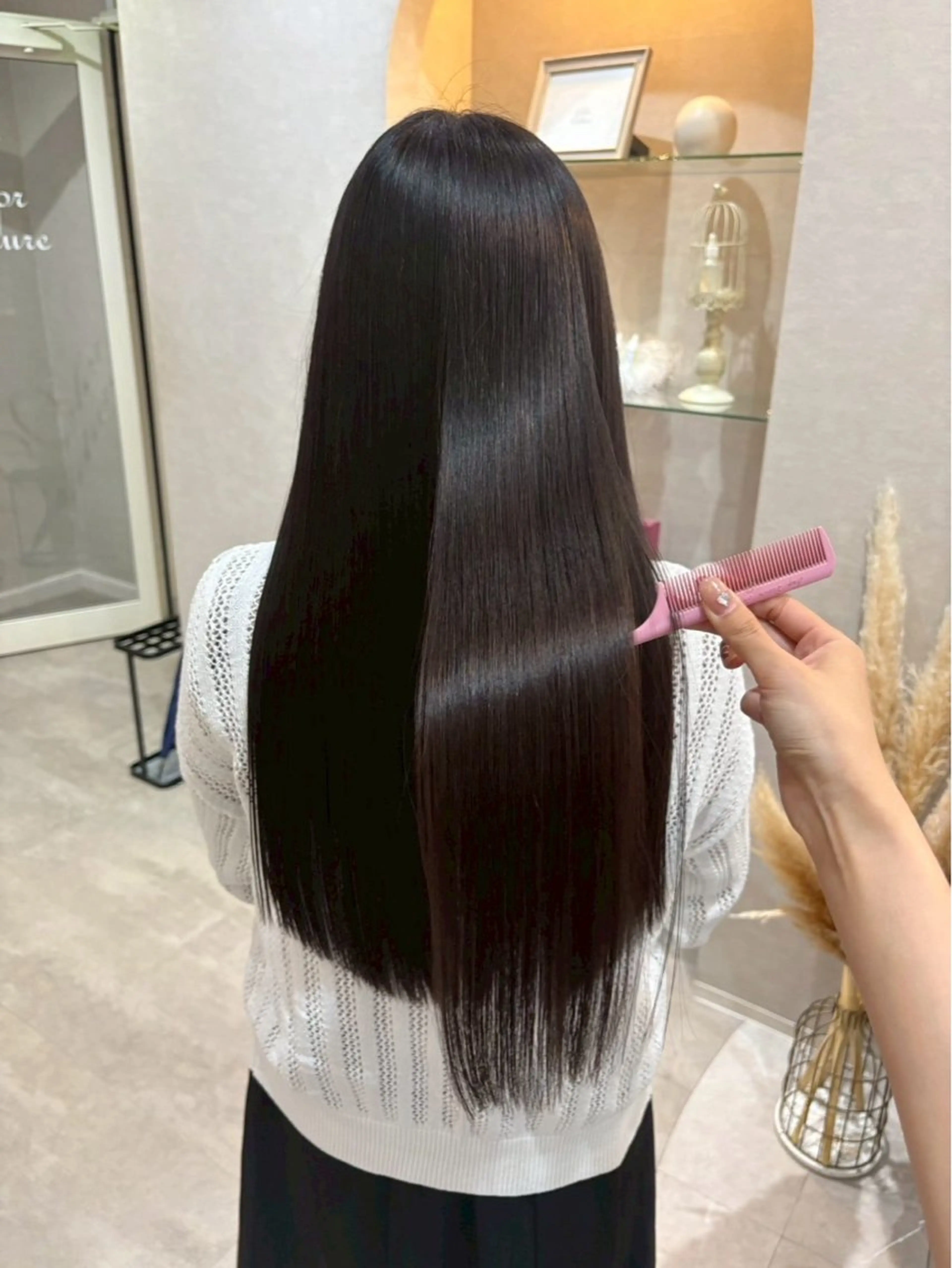 ロング 縮毛矯正 斉藤 結のヘアスタイル