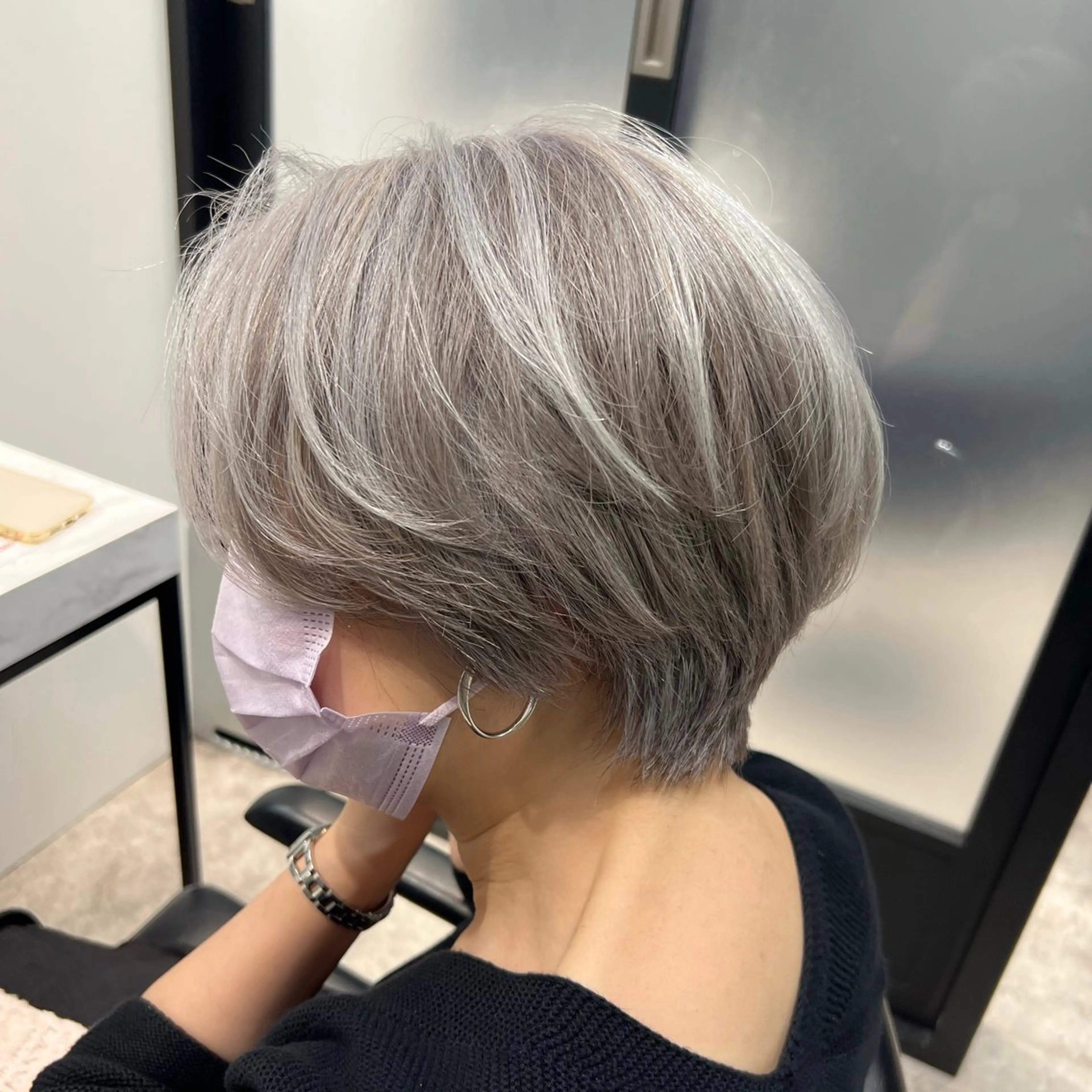 ショート カラー 銀座/メンズ特化/ ハイトーン/KANのヘアスタイル