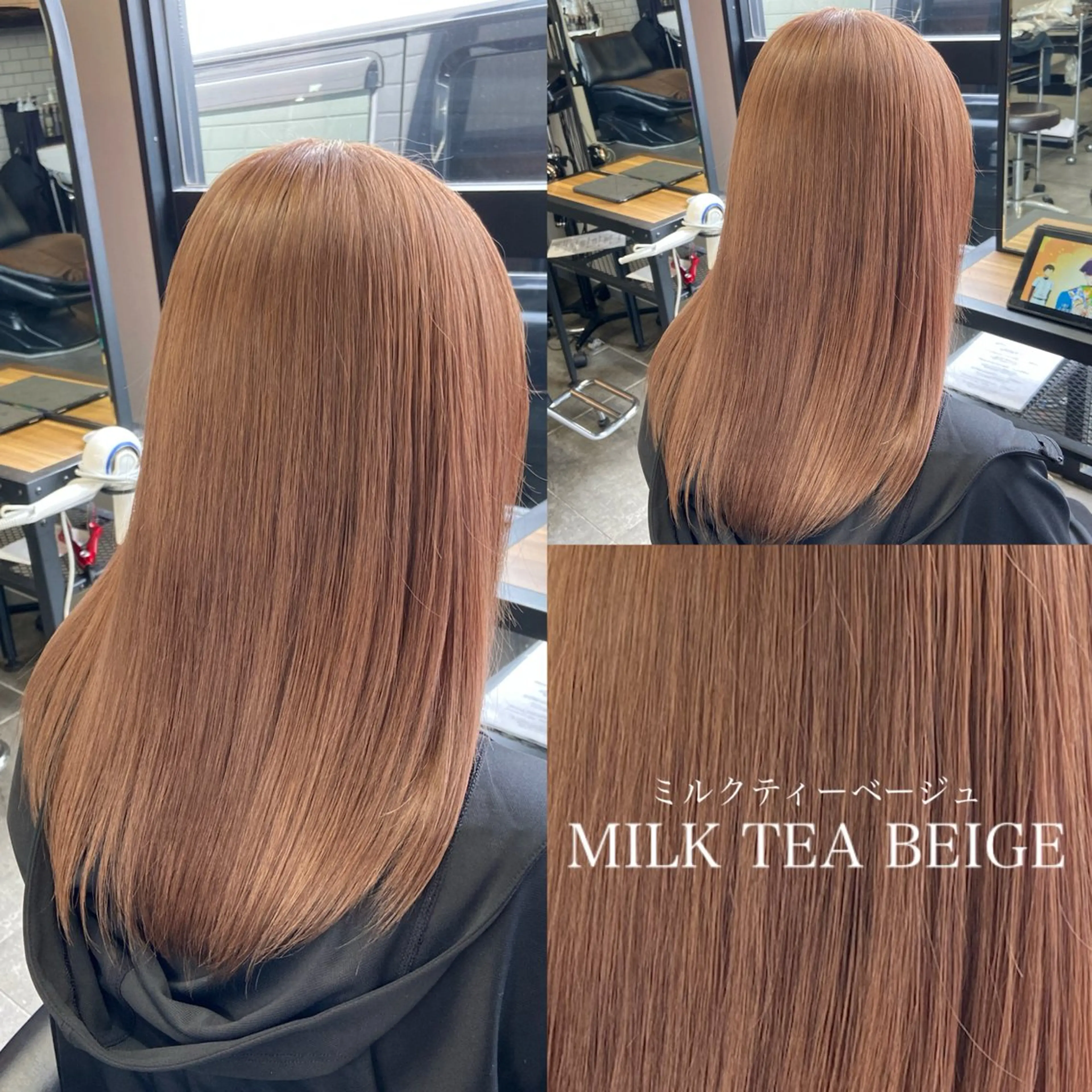 ロング カラー ブリーチ 縮毛矯正 ヘアカラー 【salon Def】所属・韓国風・透明感カラー 💫ami💫のヘアスタイル