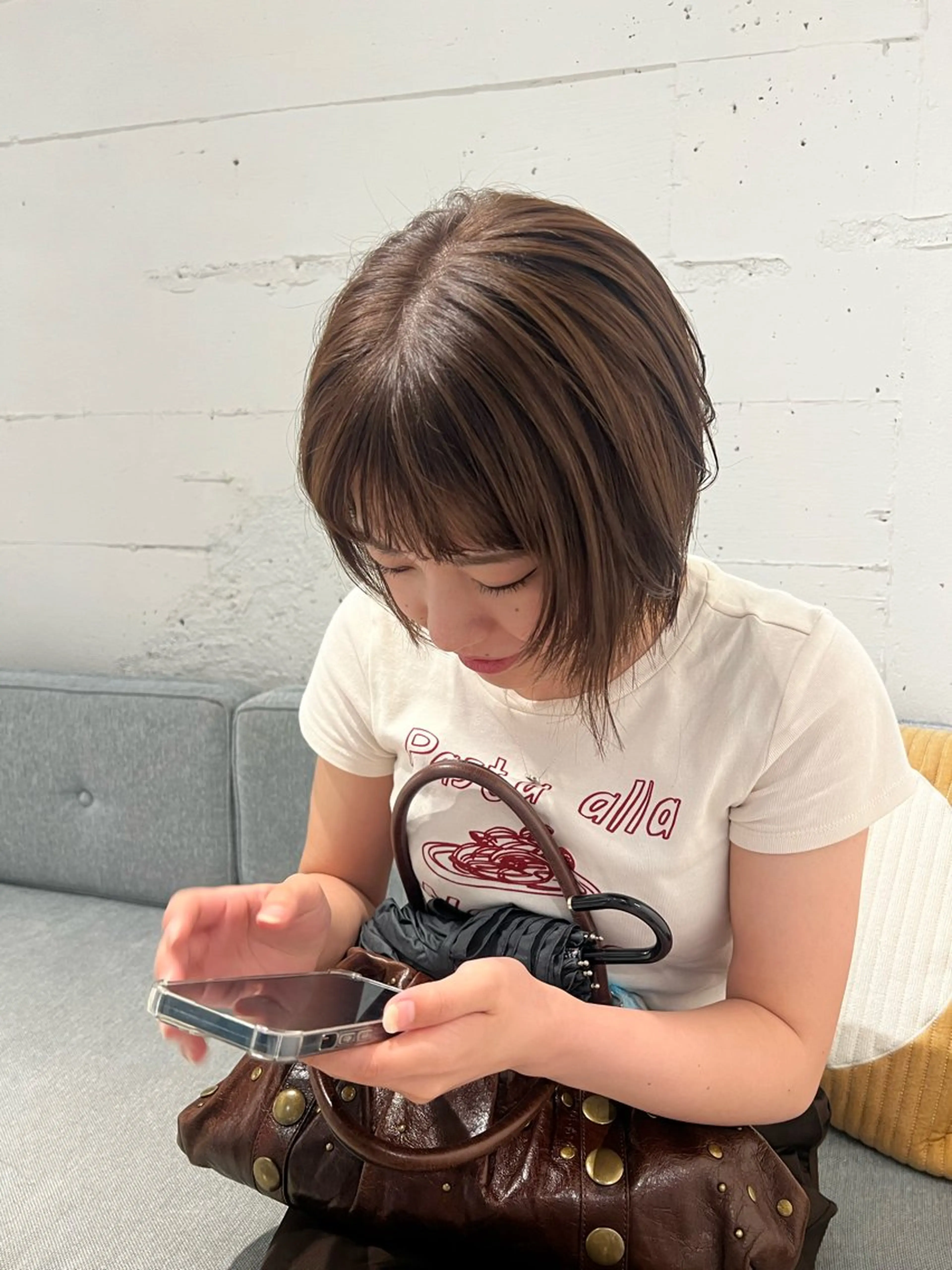 ミディアム カット ヘアカラー トリートメント kuwabara yuunaのヘアスタイル