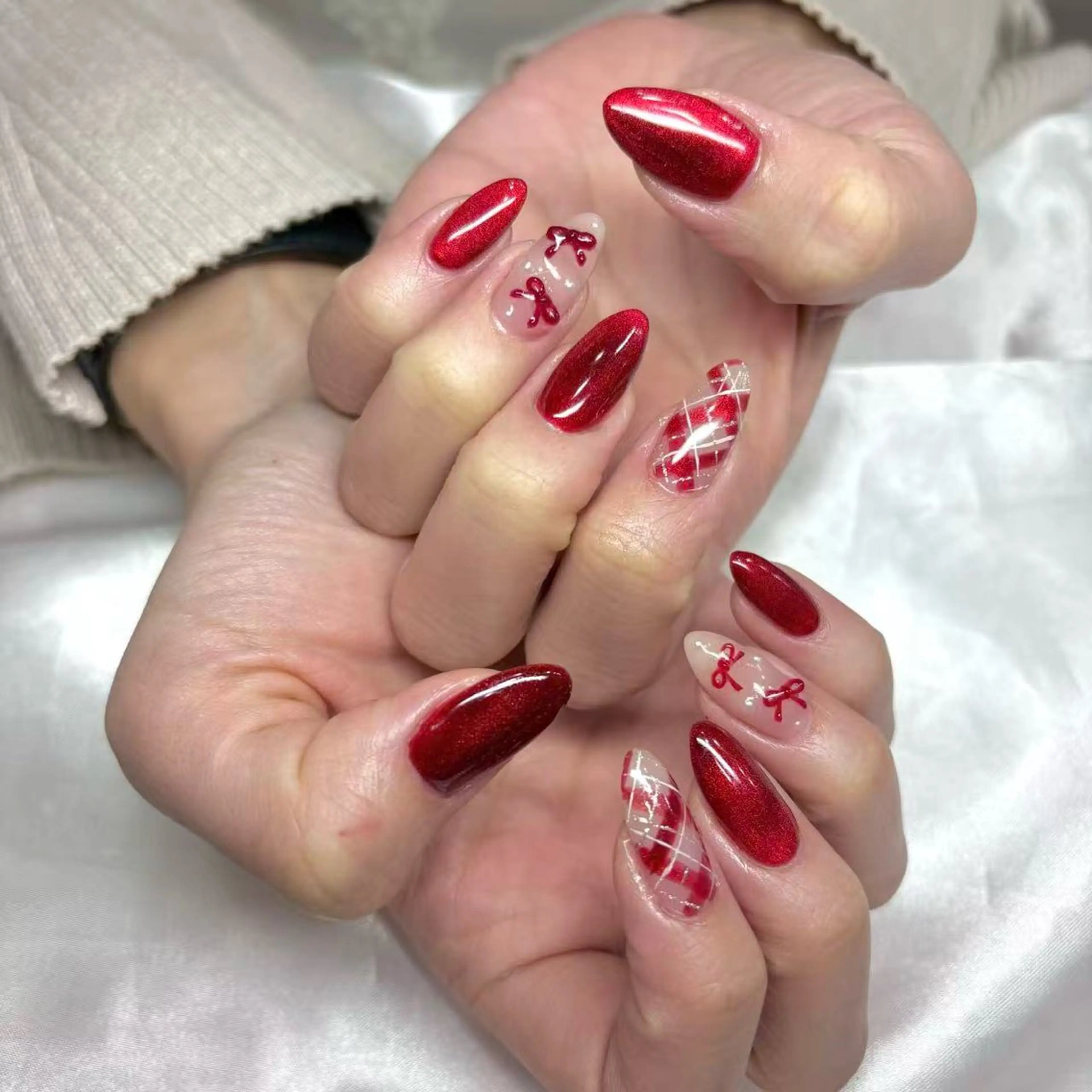ネイル H’ami nailsalon 新大久保店所属・リサ 長さだし✨のネイルデザイン