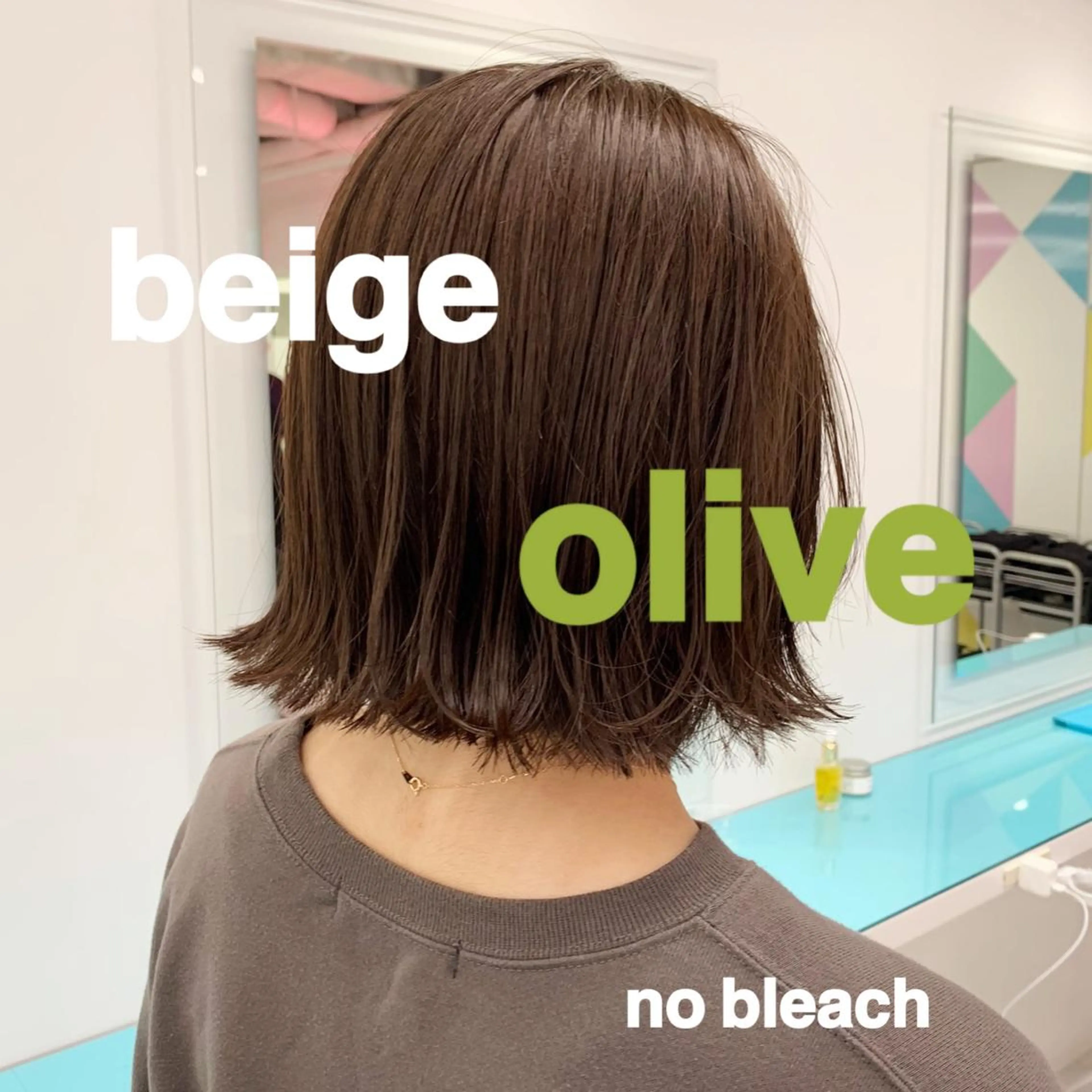 セミロング カラー ヘアアレンジ GO TODAY SHAiRE SALON  原宿verno店所属・完全💗マンツーマン marinのヘアスタイル