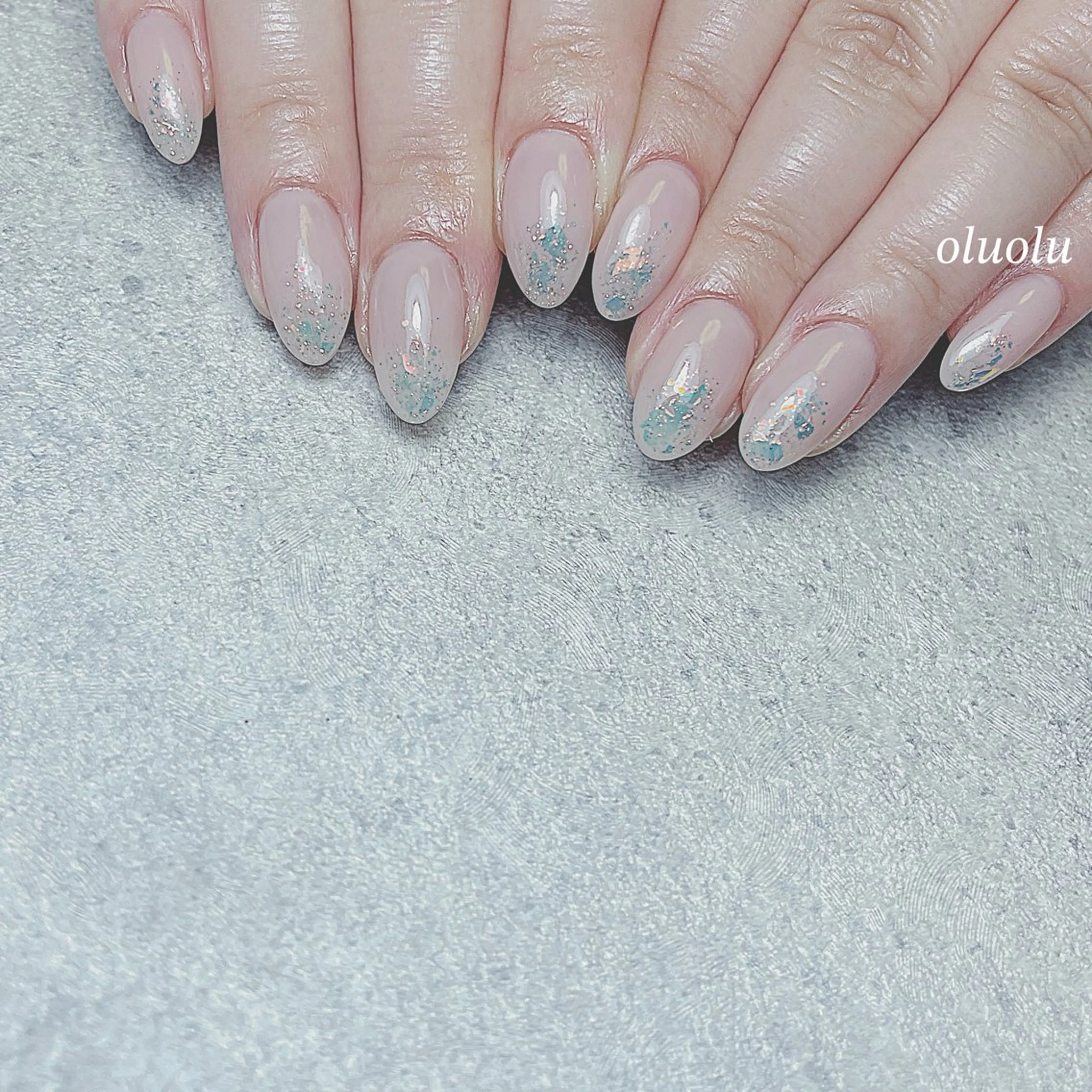 ネイル アートネイル オーロラネイル フットネイル 韓国ネイル オフィスネイル ハンドネイル 大村 紬華のネイルデザイン