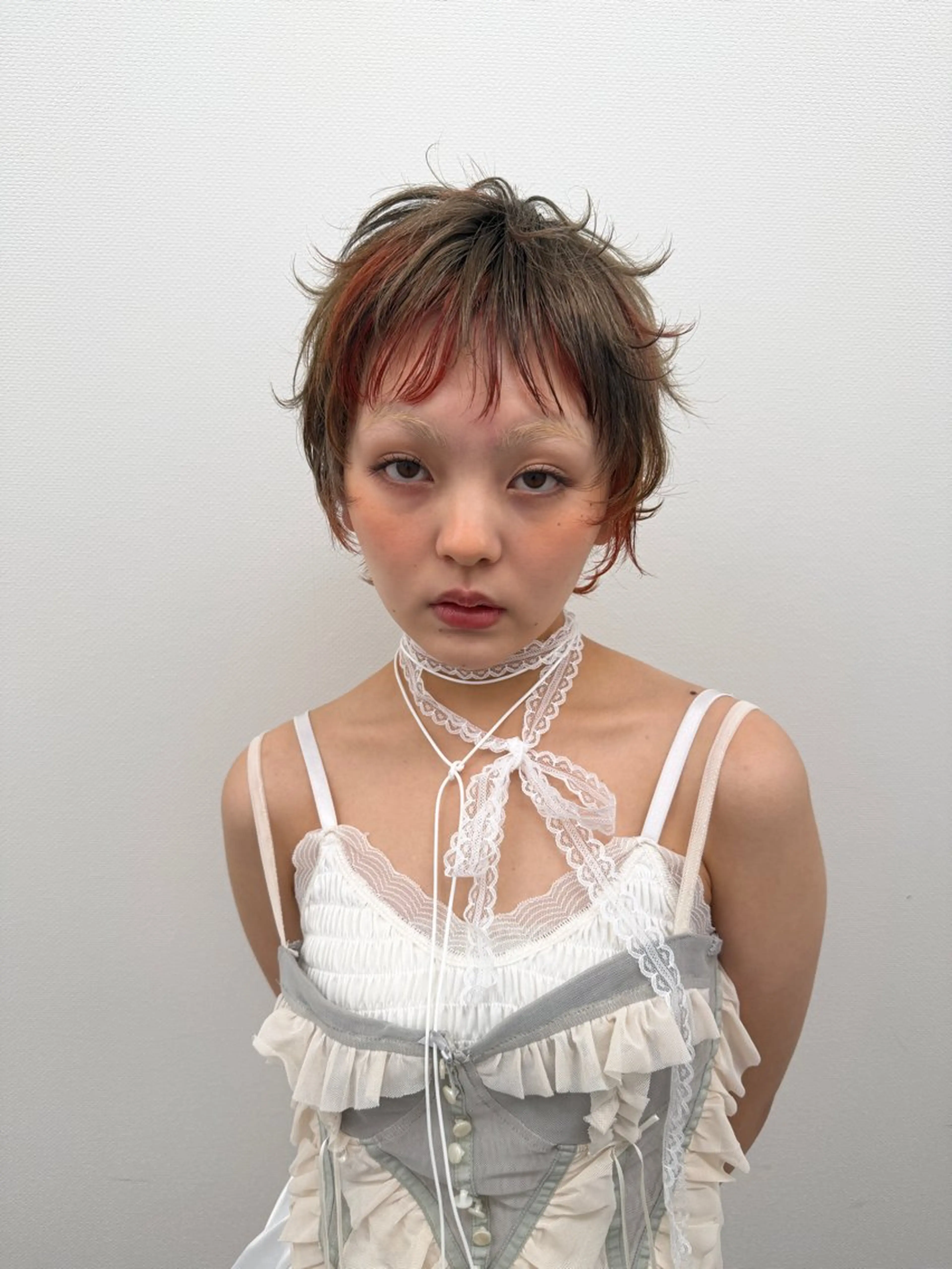 カラー ダブルカラー オレンジ ヘアカラー Elme KURAMAE所属・ダブルカラー 大募集中❣️ あいりのヘアスタイル