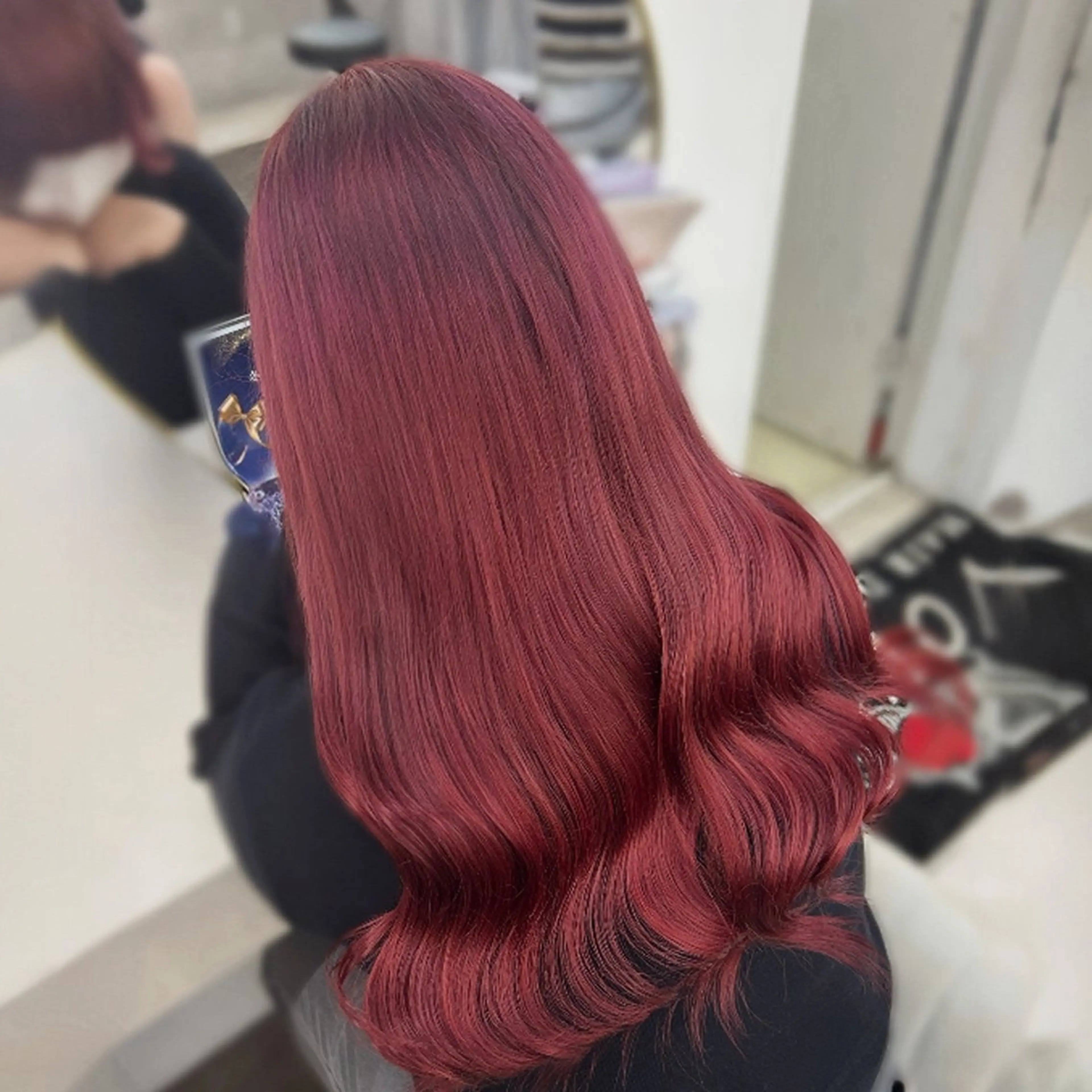 ♥️ミニモ限定価格♥️暖色系にしたい方❣️ブリーチonカラー(高保湿トリートメント+巻き髪付き)の写真