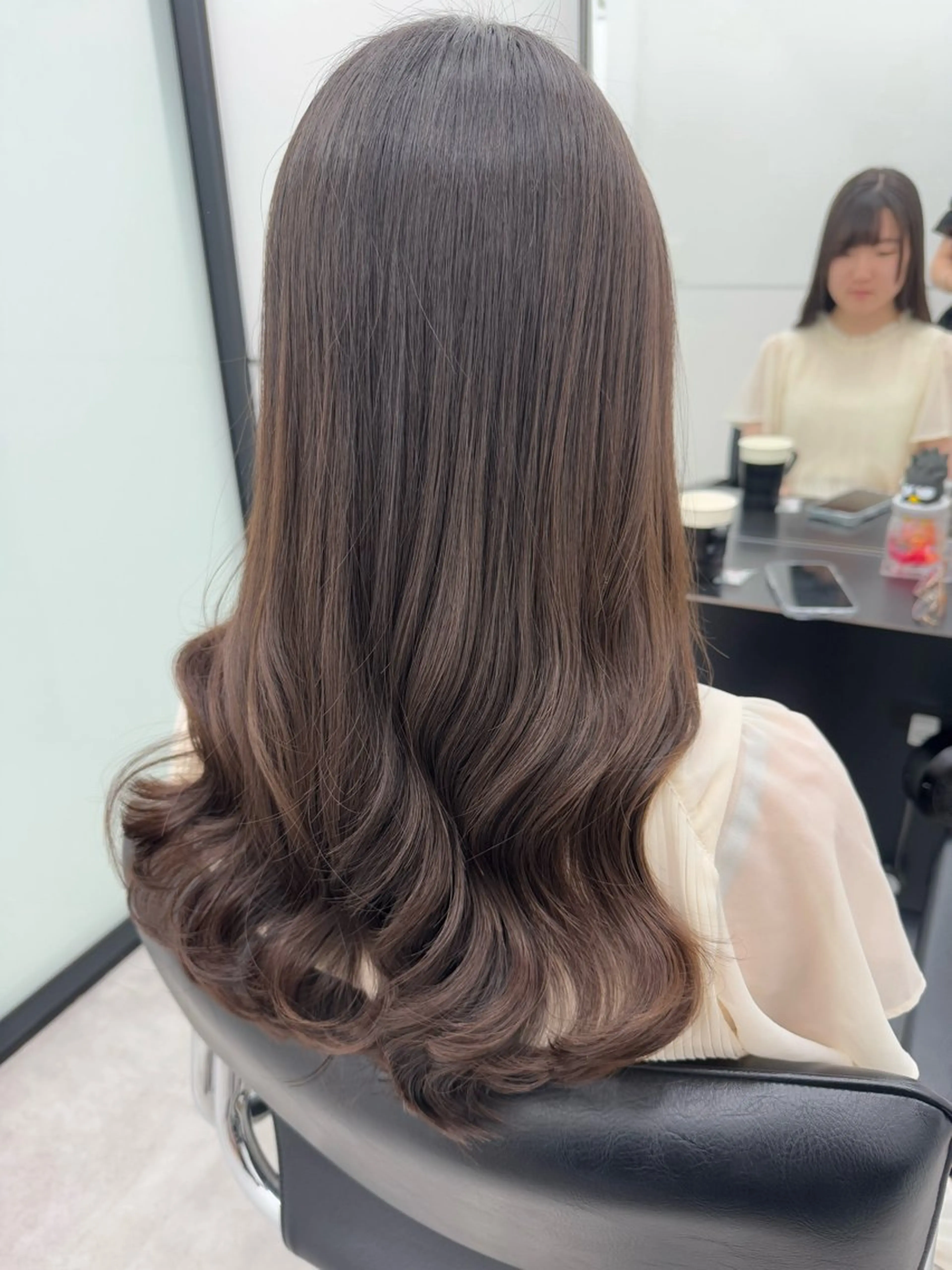 ロング パーマ カット パーマ GO TODAY シェアサロン 銀座Arc店所属・デジタルパーマ🫧 韓国風ヘア🫧サクラのヘアスタイル