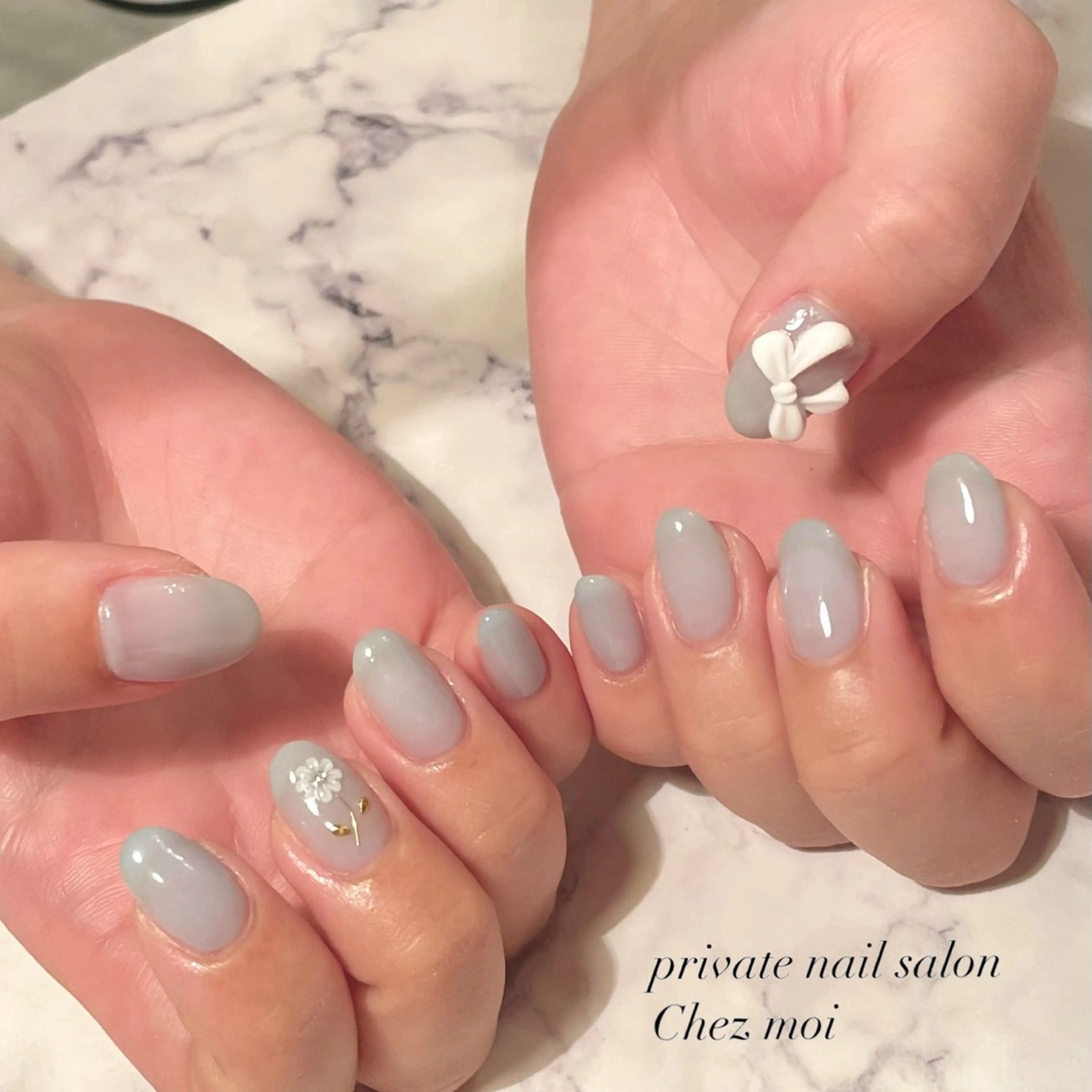 ネイル フラワーネイル リボン KOMINE TOMOKOのネイルデザイン