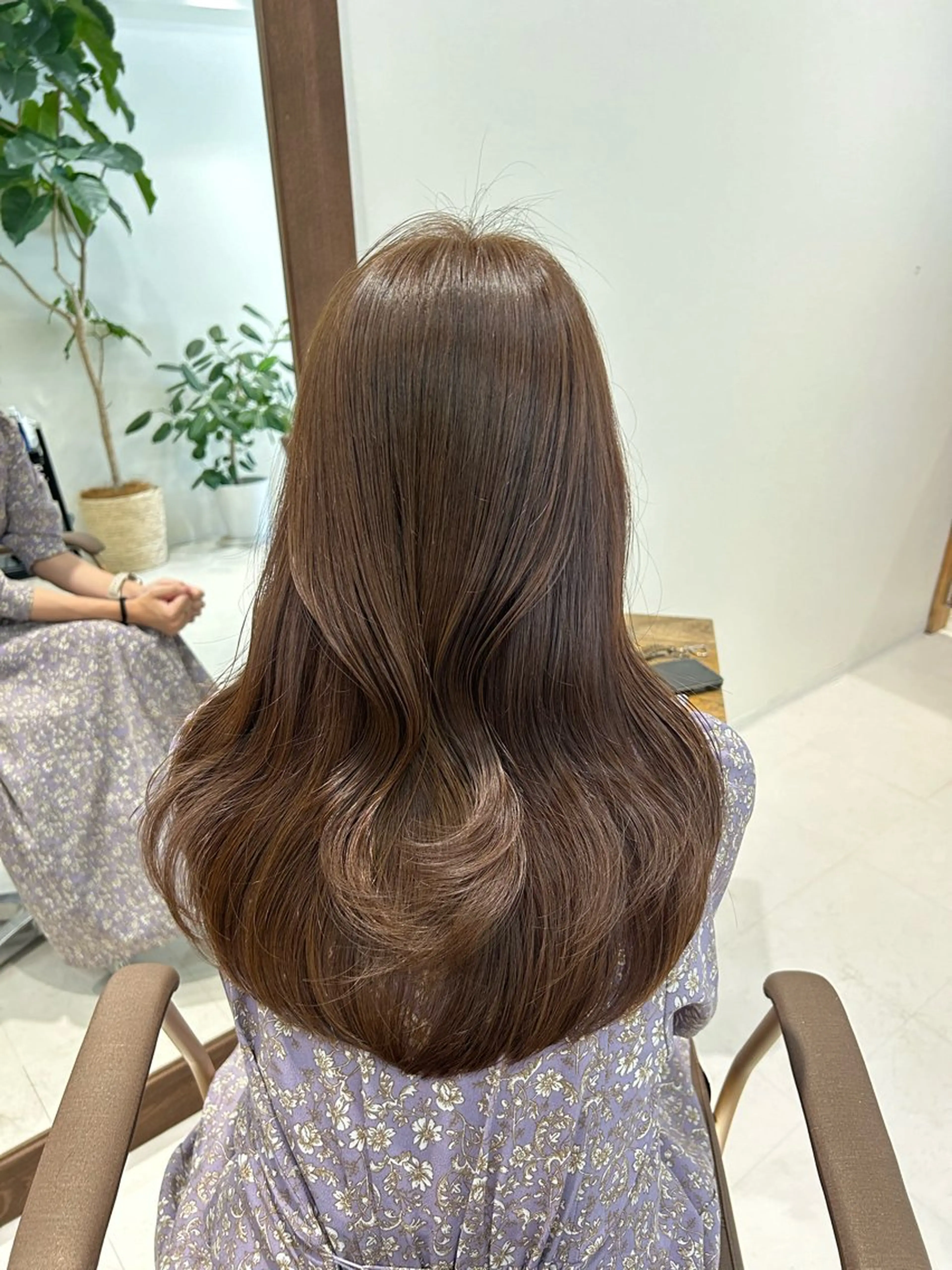 ロング カラー ベージュカラー ヘーゼル カット ヘアカラー トリートメント Liru:smart salon/茅ヶ崎のヘアスタイル