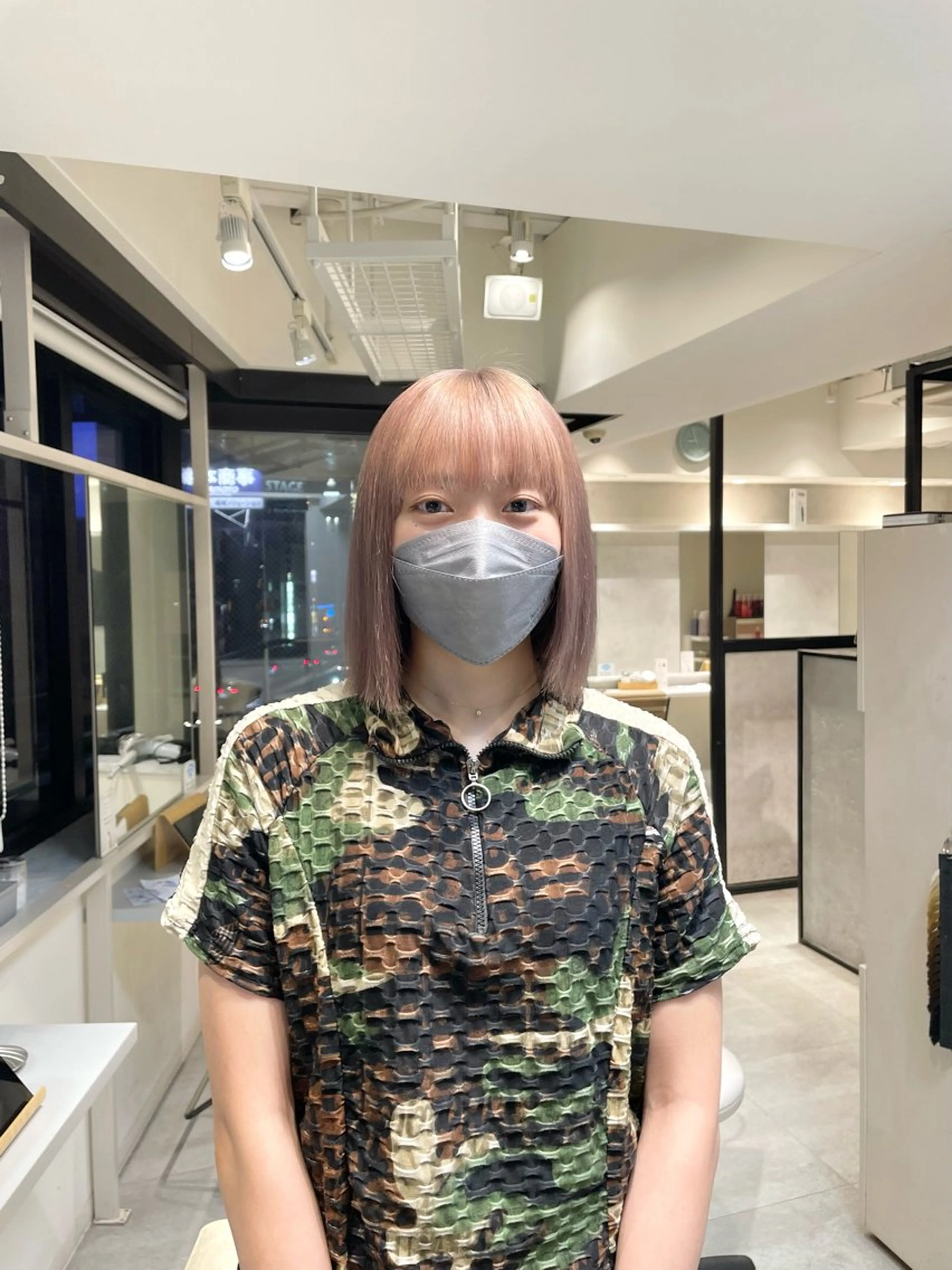 ショート カラー ベージュカラー ピンクカラー ピンクベージュ fuka/梅田/ ミルクティーベージュのヘアスタイル