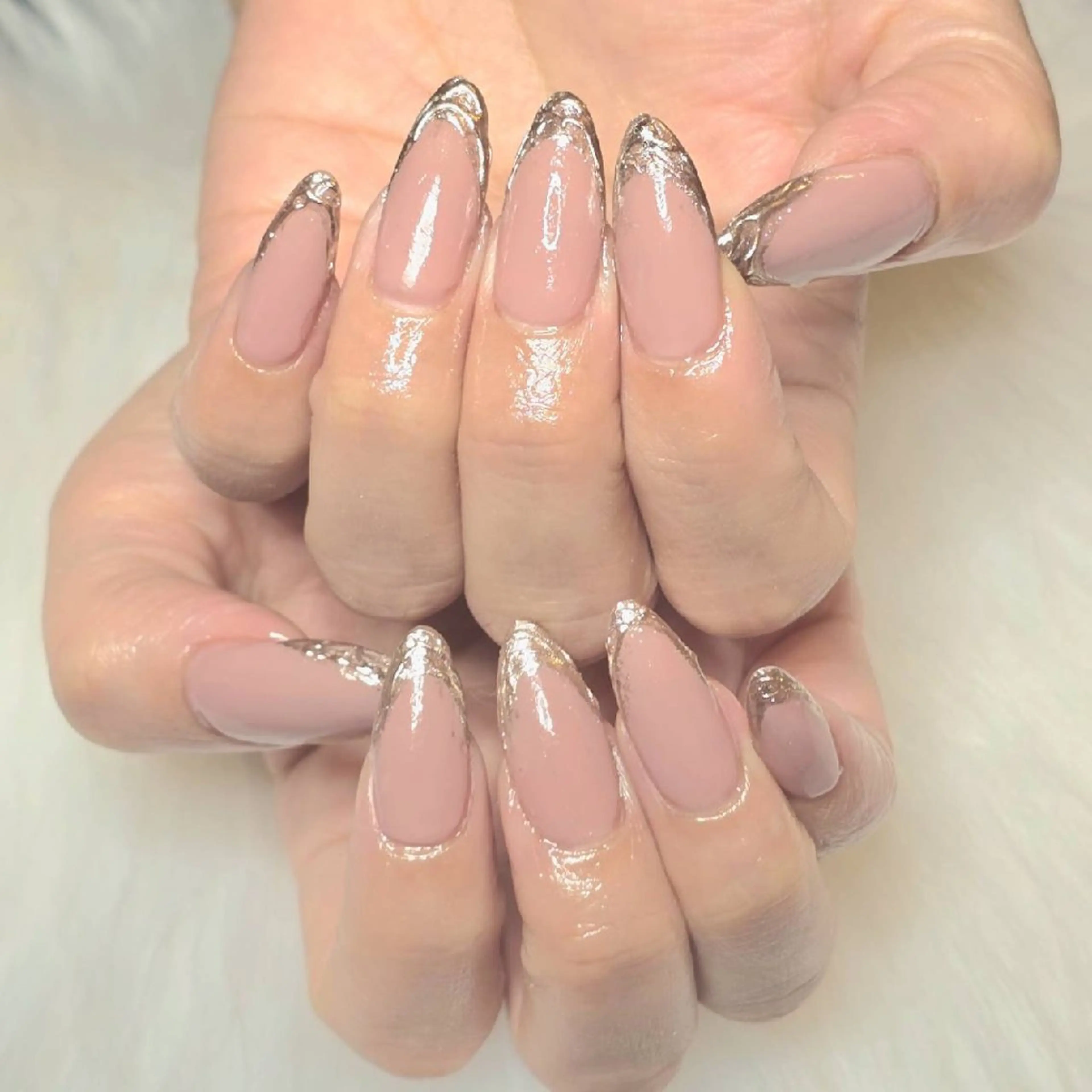 ネイル フレンチネイル ミラーネイル ハンドネイル minion蕨所属・minion 蕨のネイルデザイン