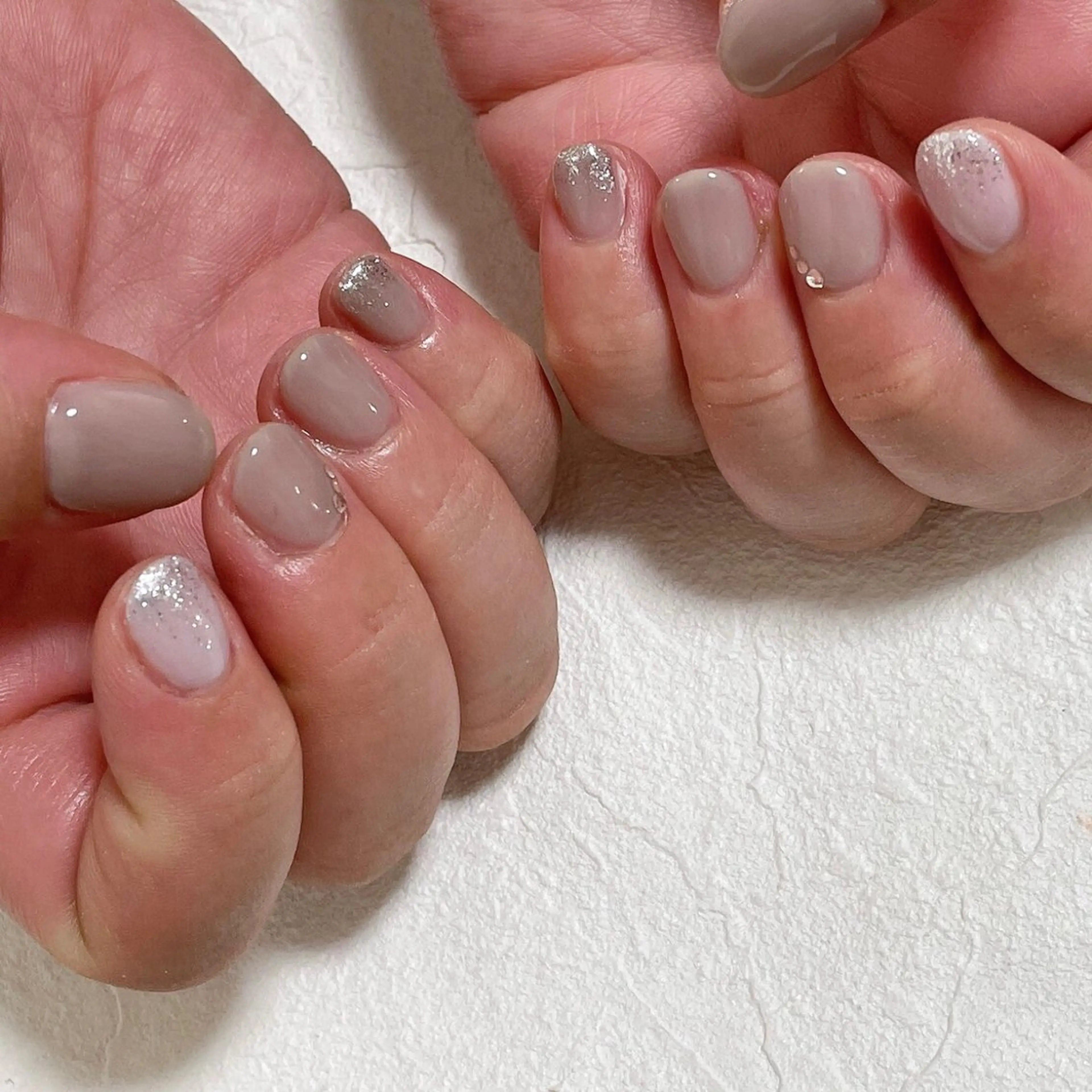 ネイル オーロラネイル フットネイル フレンチネイル ジェルネイル 韓国ネイル ハンドネイル Mogu nail 二子玉川のネイルデザイン