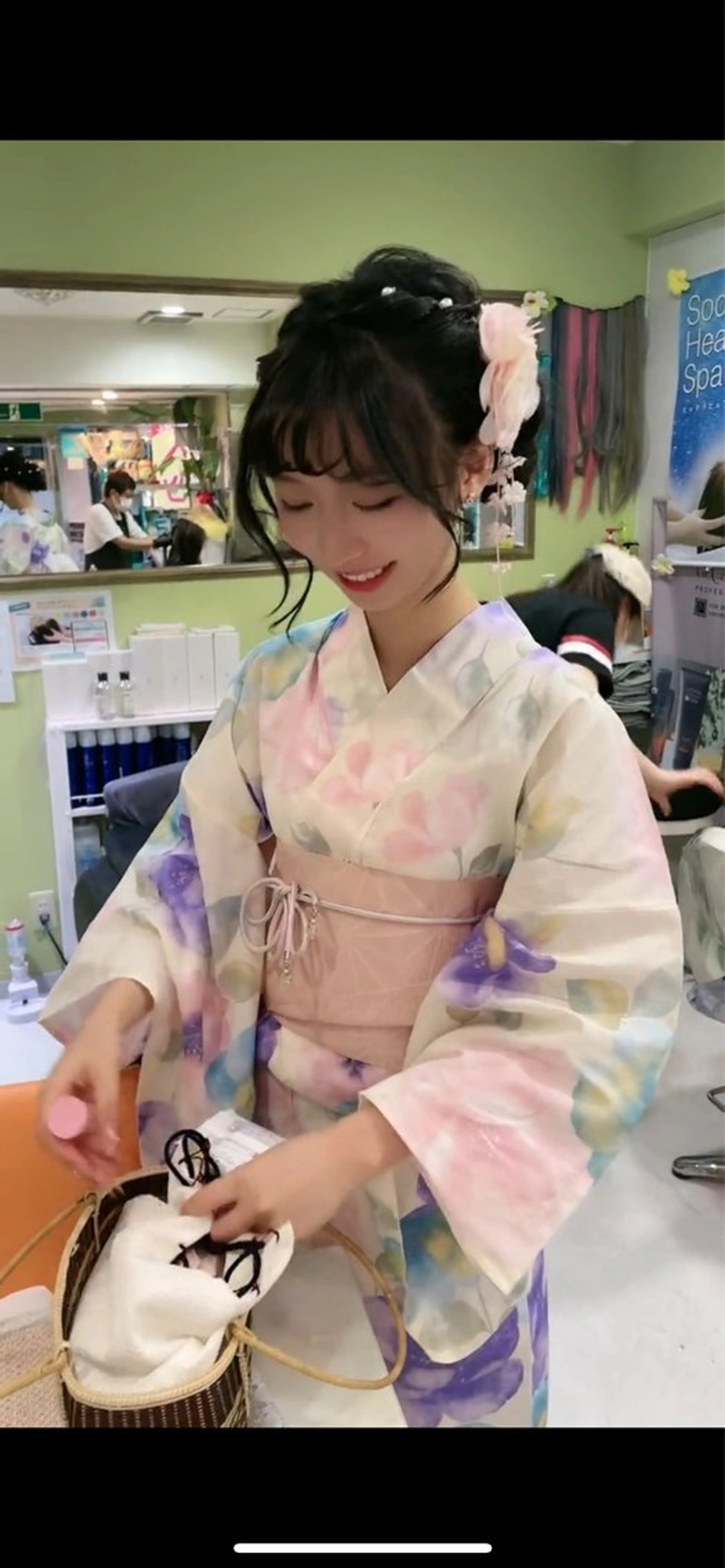 浴衣👘着付け+ヘアセットの写真