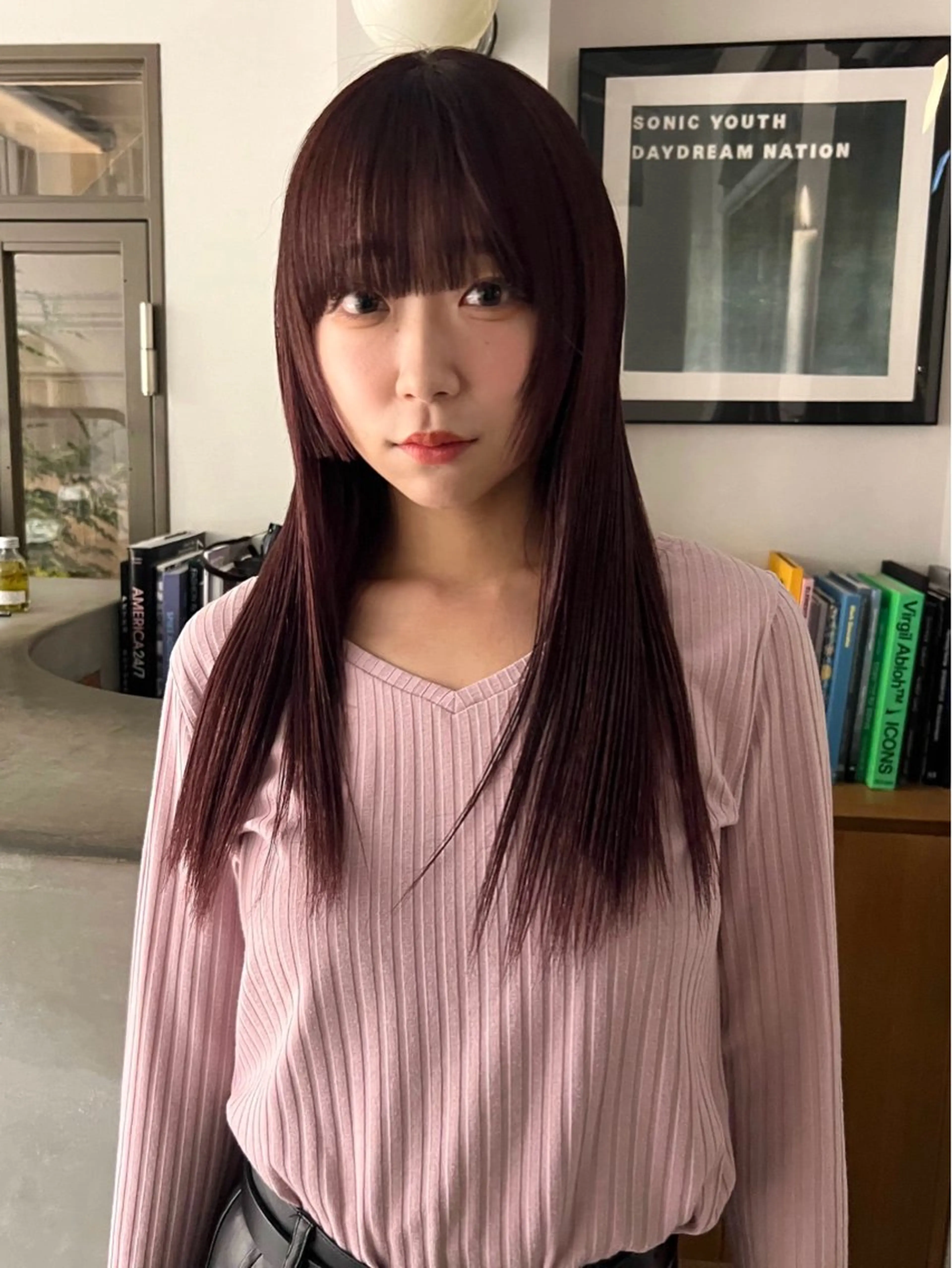 ロング カラー ピンクカラー デザインカット 丹治 一輝ボブ/ショートのヘアスタイル