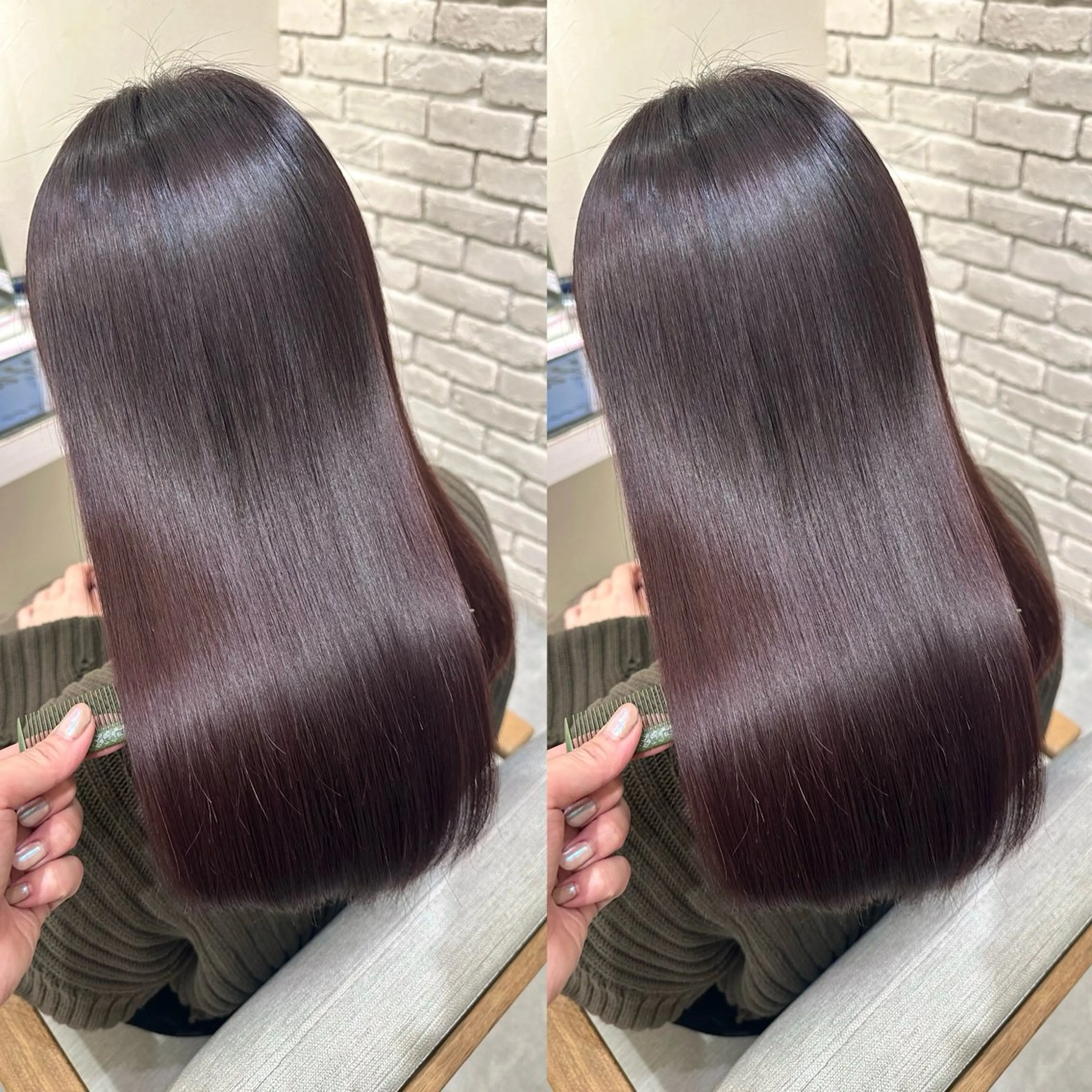 セミロング 髪質改善 カット ヘアカラー トリートメント 髪質改善&ヘアケア 永山若奈のヘアスタイル