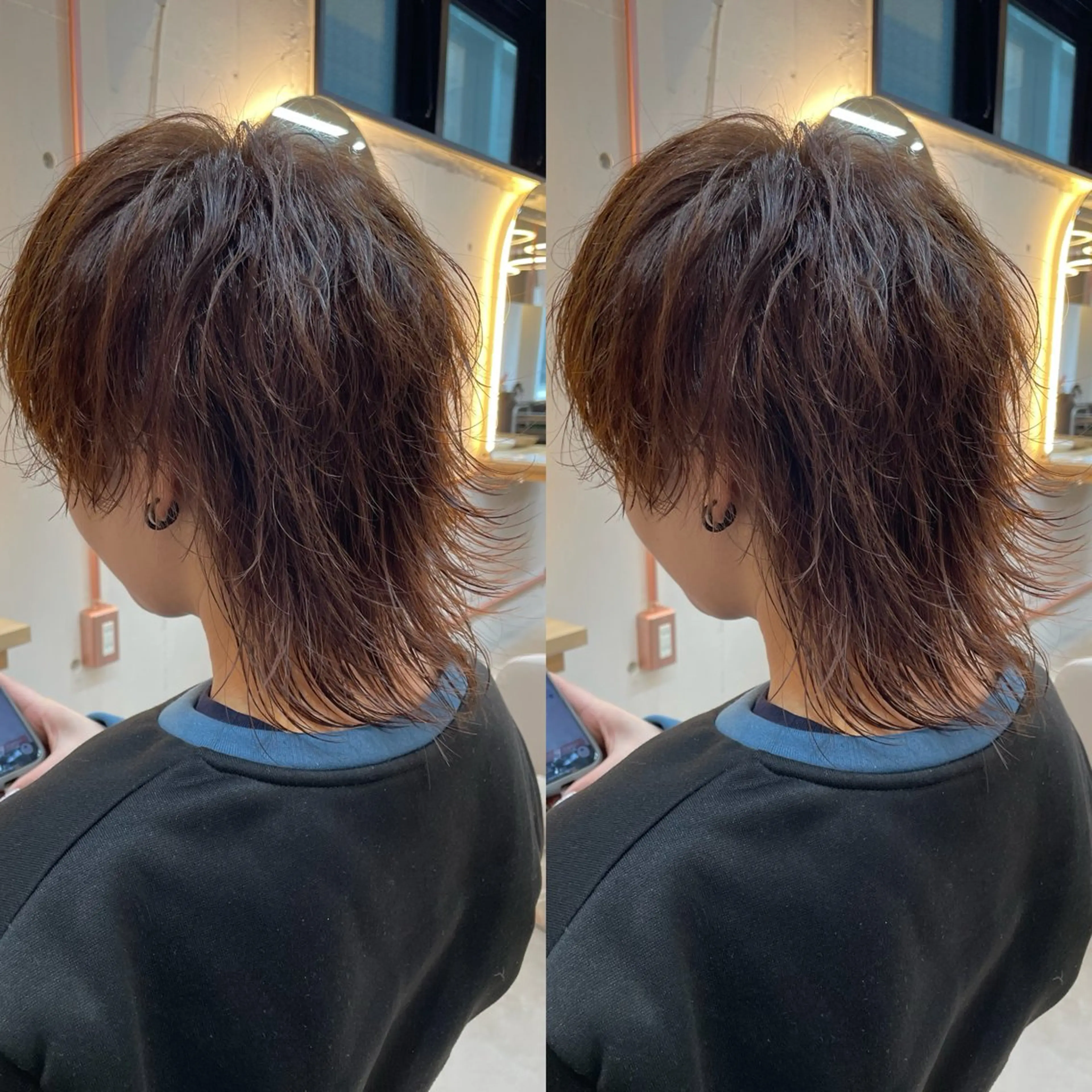 ショート カラー ブラウンカラー ウルフカット ブリーチ無しダブル カラー🦕まどかのヘアスタイル