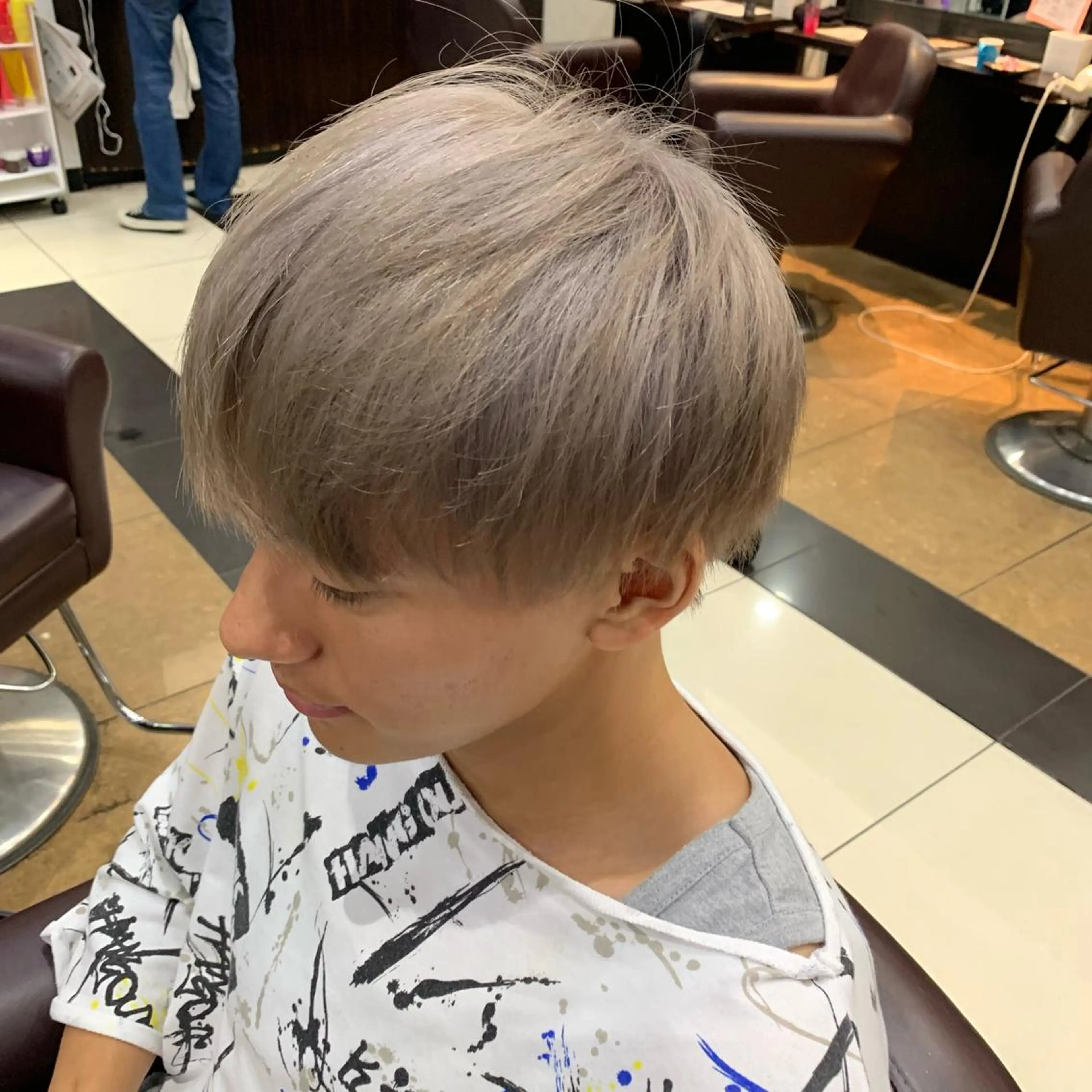 カラー メンズ AMI ウルフパーマ/メンズのヘアスタイル