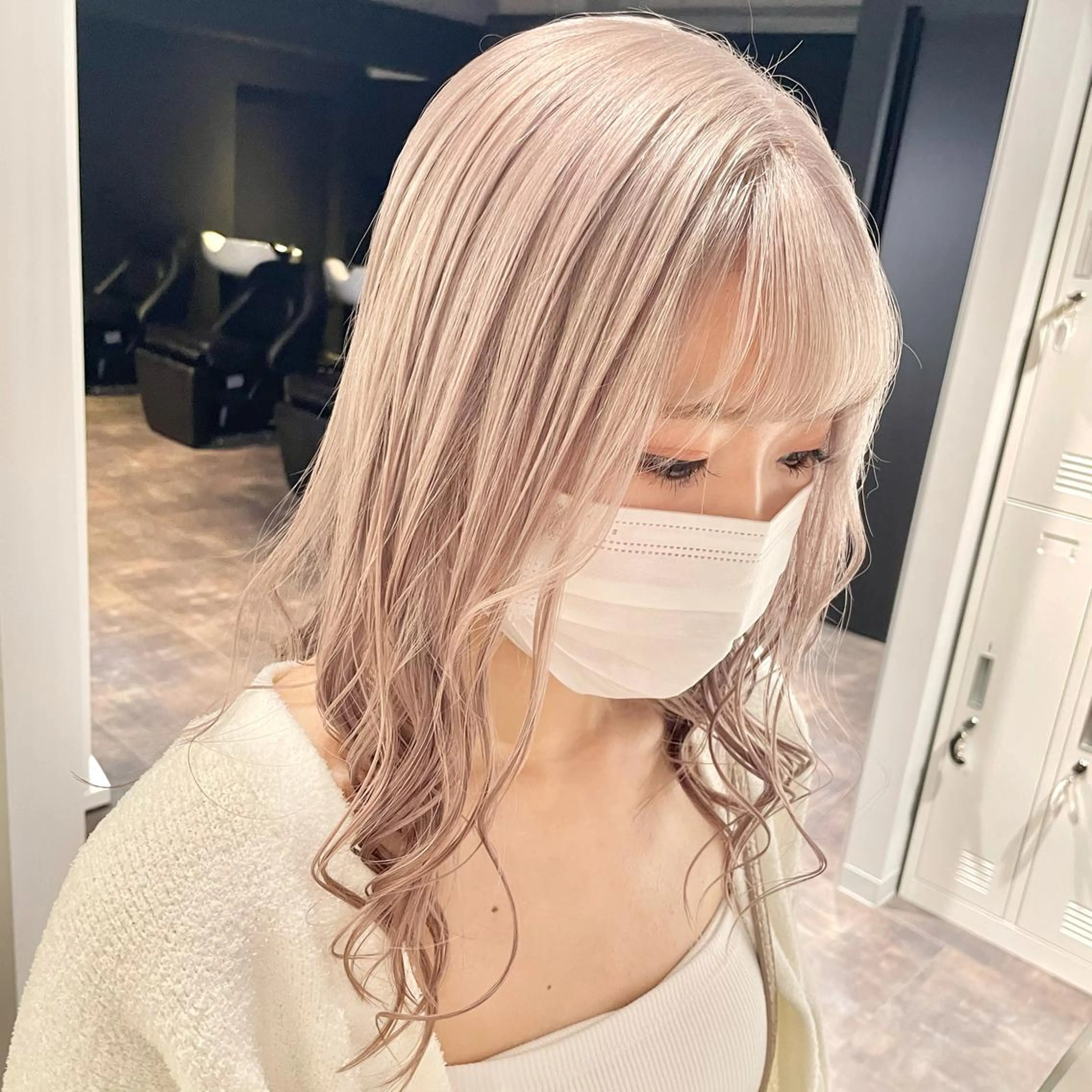 ロング カラー ハイトーンカラー ヘアカラー トリートメント MiL所属・✨ハイトーン✨ 濱田知孝のヘアスタイル