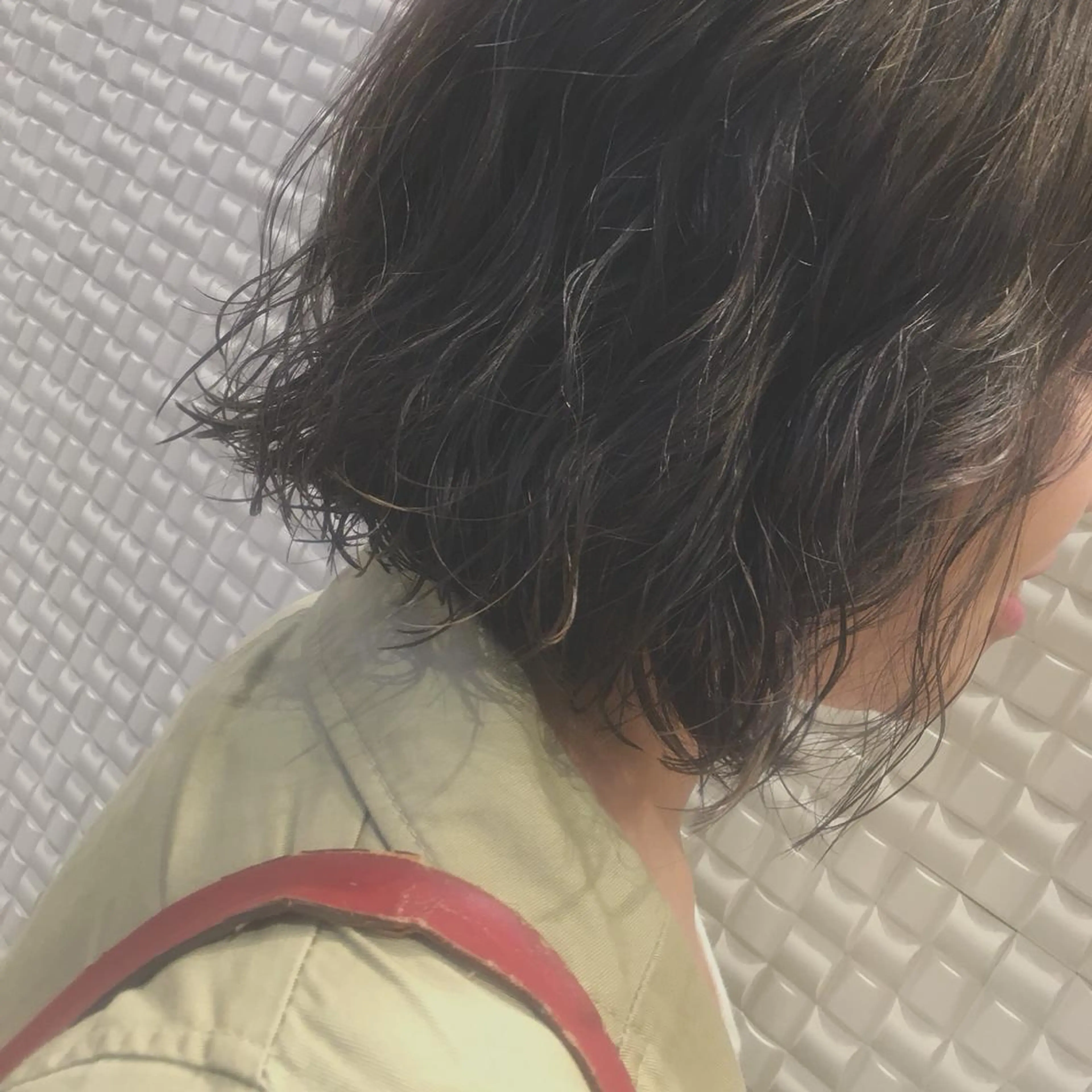 ショート カラー パーマ アッシュ パープルカラー パープルアッシュ ボブ デジタルパーマ scene.池袋所属・scene. haraのヘアスタイル