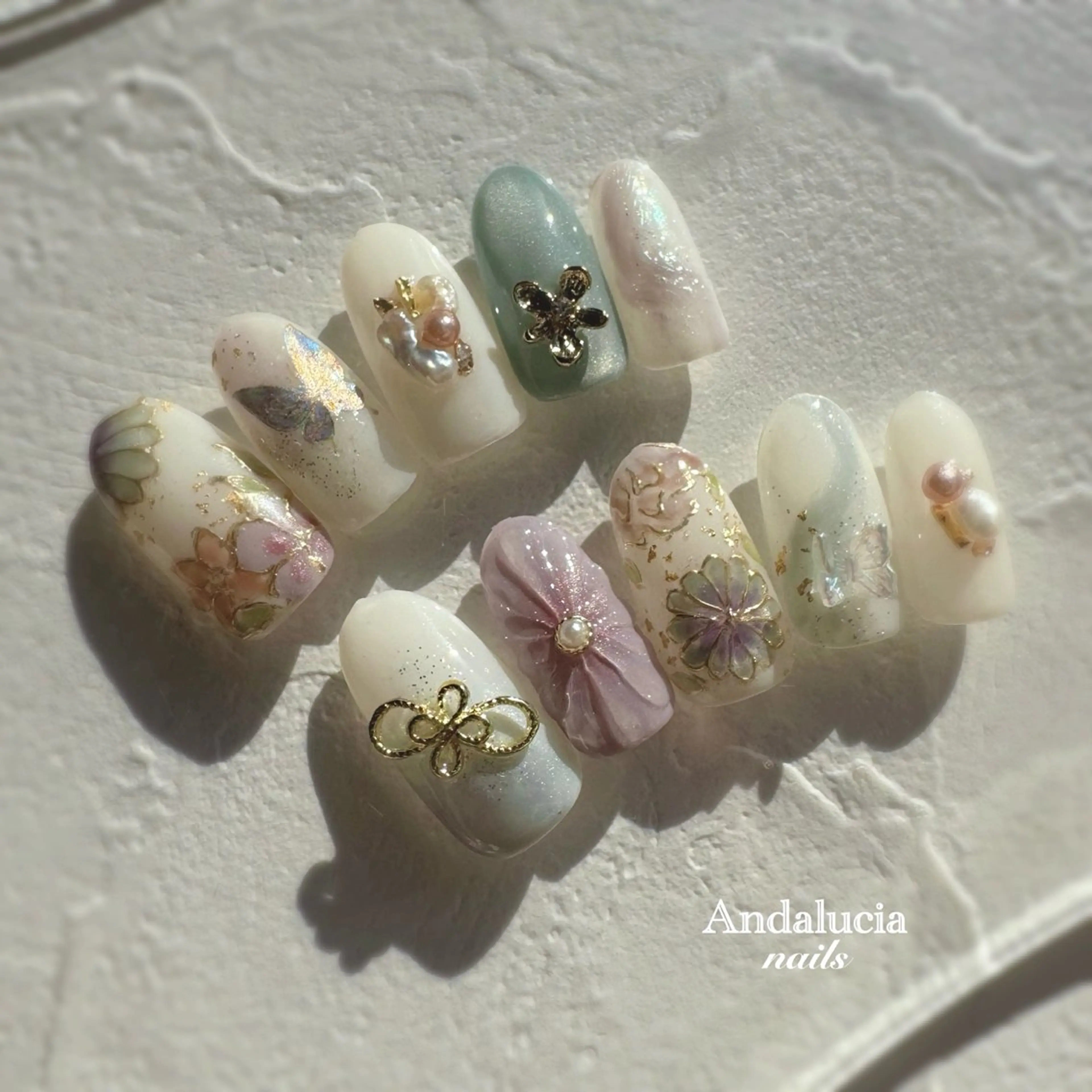 ネイル 成人式 ハンドネイル Andalucia nailsのネイルデザイン