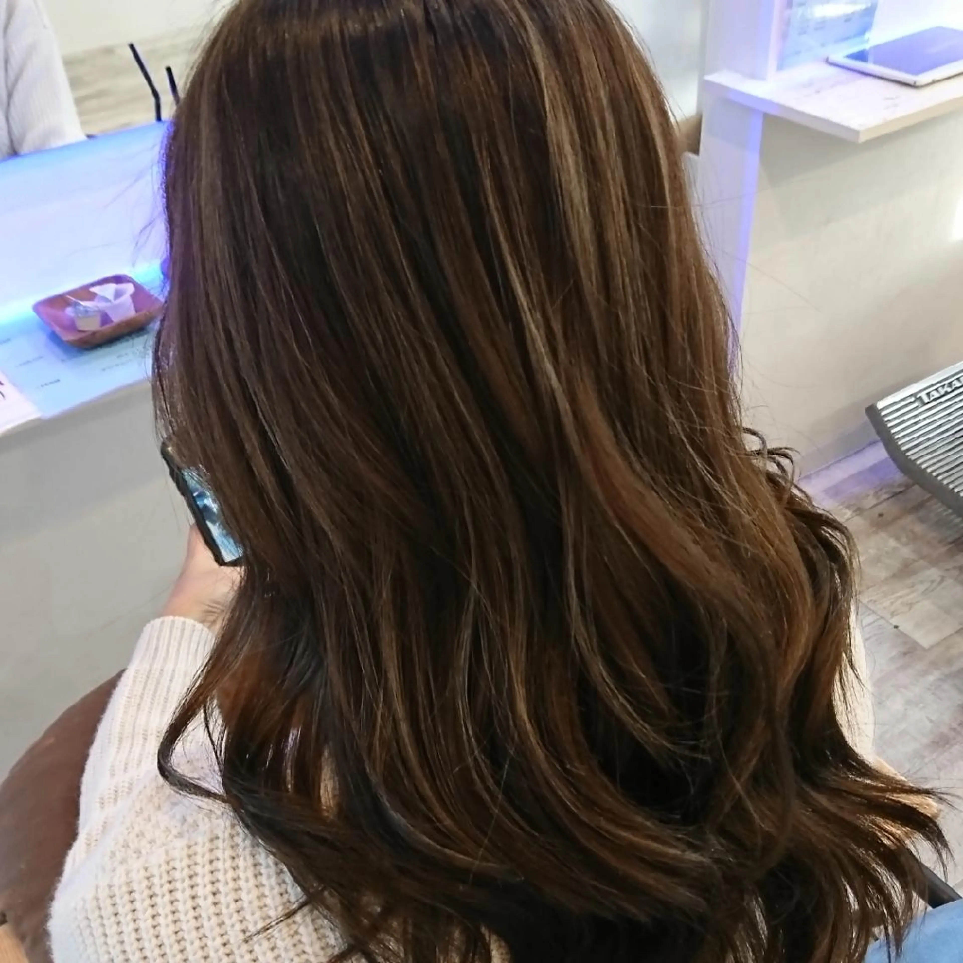 ロング ハイライト 中嶌 健一のヘアスタイル