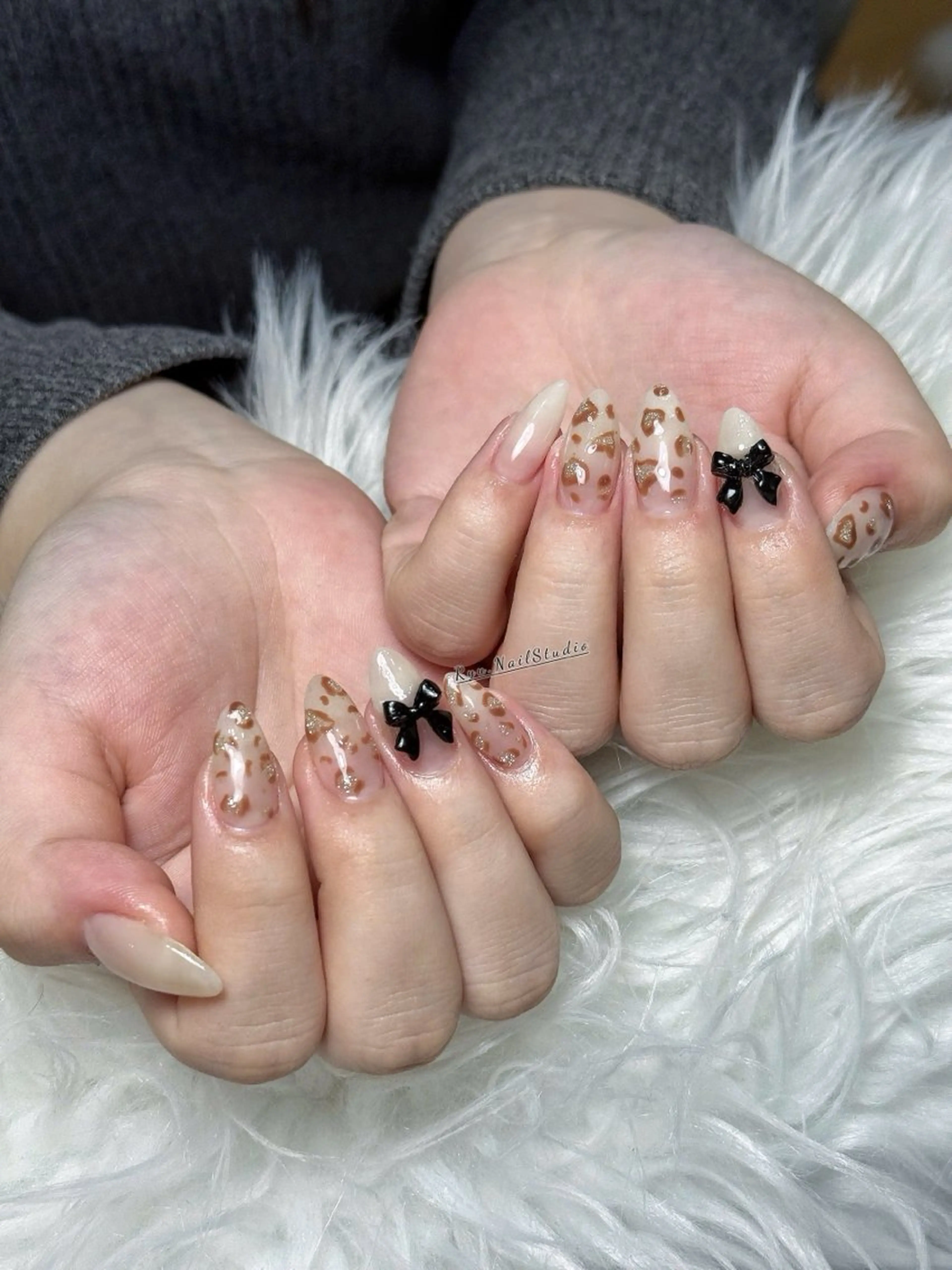 ネイル アートネイル フレンチネイル ジェルネイル キラキラネイル ニュアンスネイル Ryu Nail Studio所属・Ryu Nail YukiChanのネイルデザイン