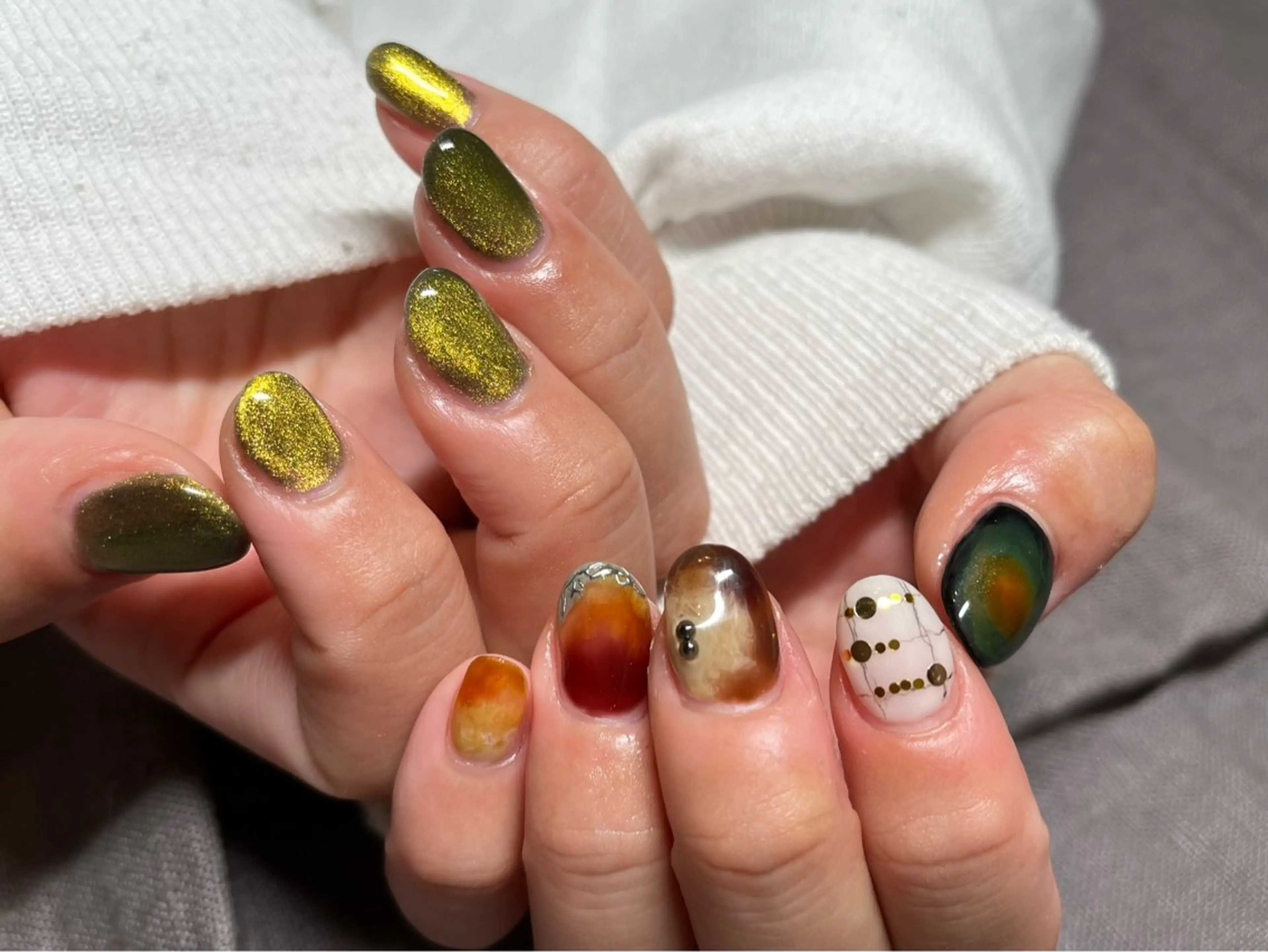 ネイル 長さ出し 持ち込み スカルプネイル atelier mofのネイルデザイン