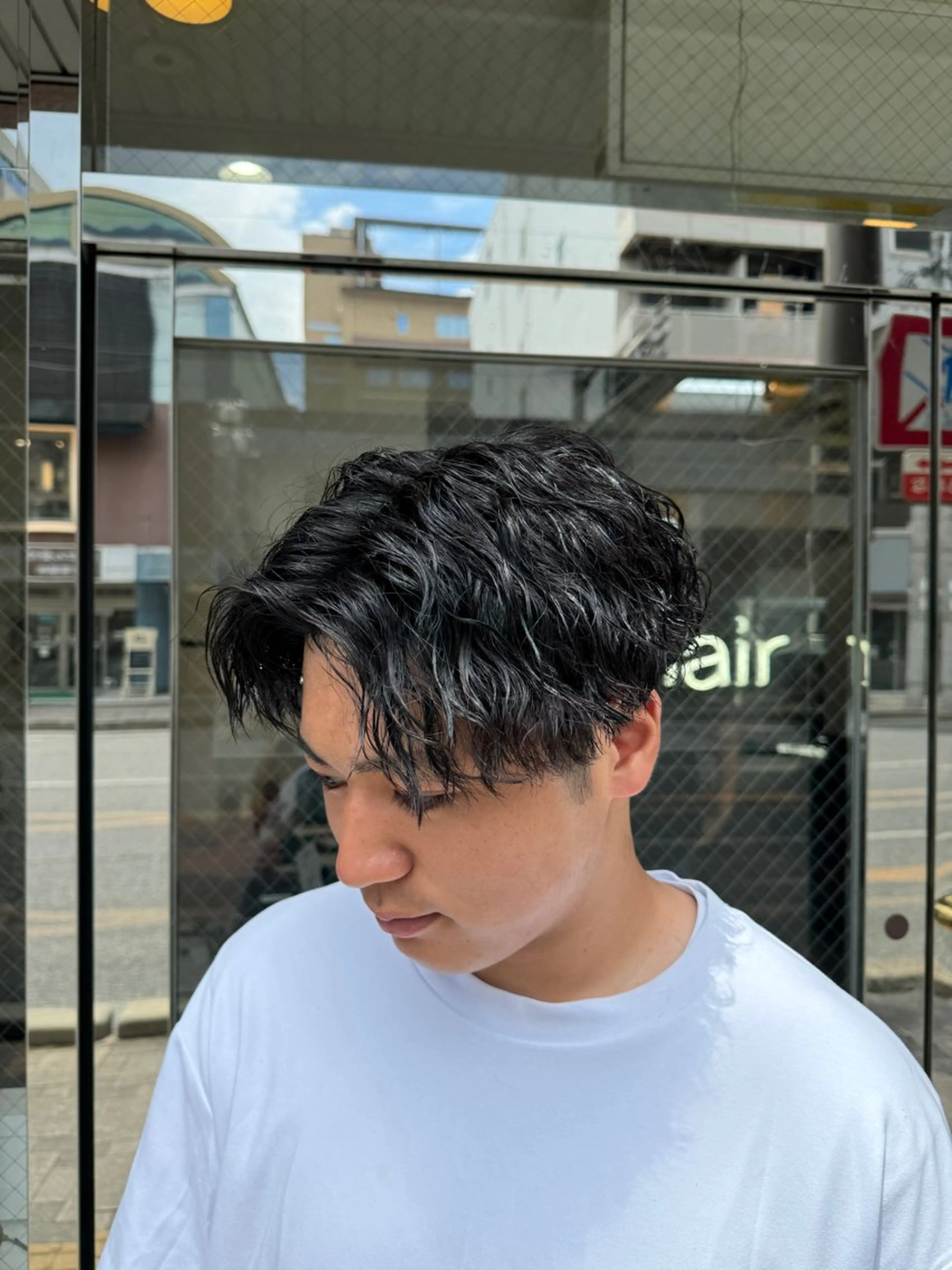 パーマ メンズ カット パーマ 京都駅/メンズサロン 山田司のヘアスタイル