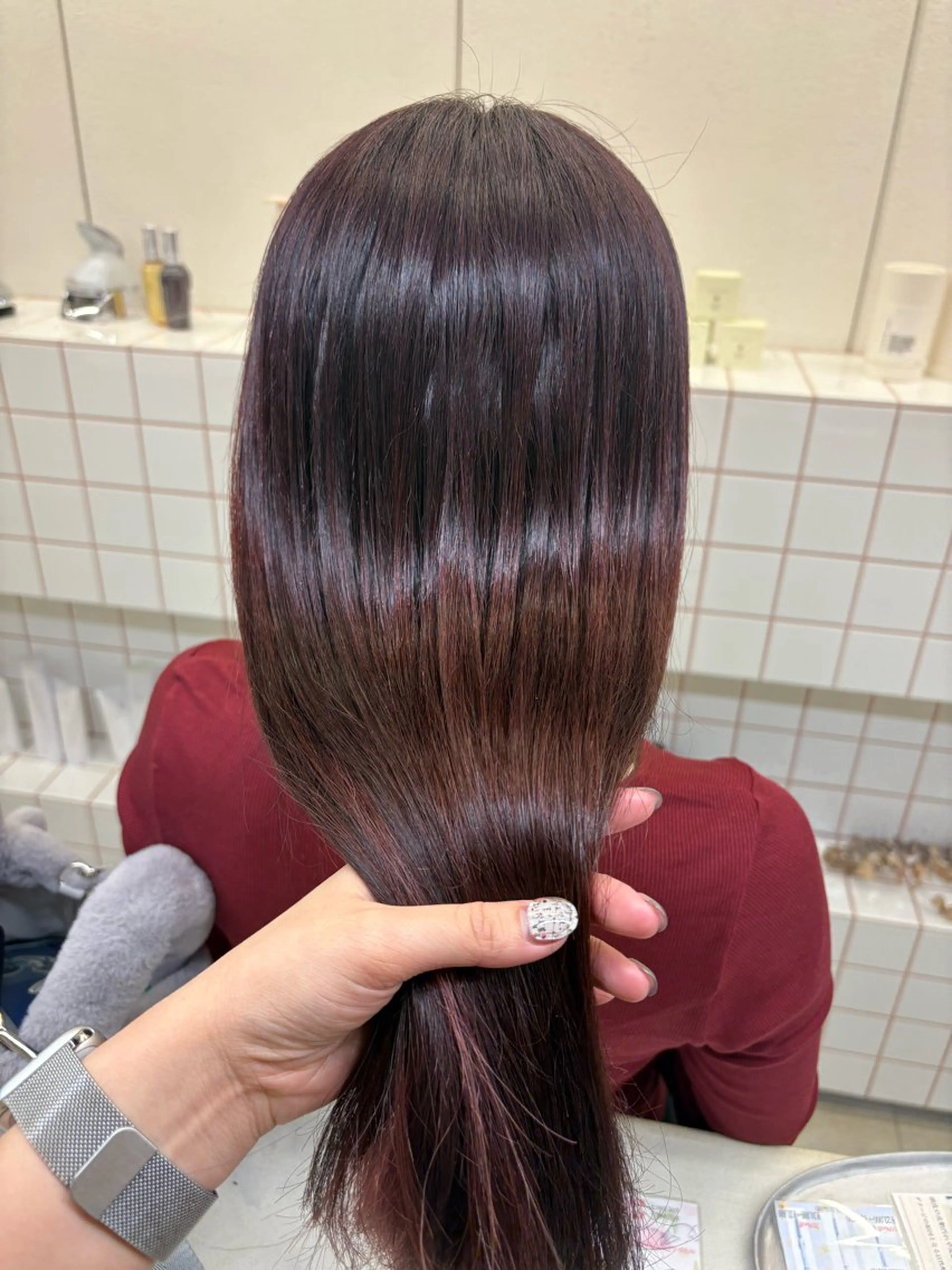 ロング カラー ヘアカラー トリートメント NIKO/名古屋/ 伏見/花屋併設のヘアスタイル