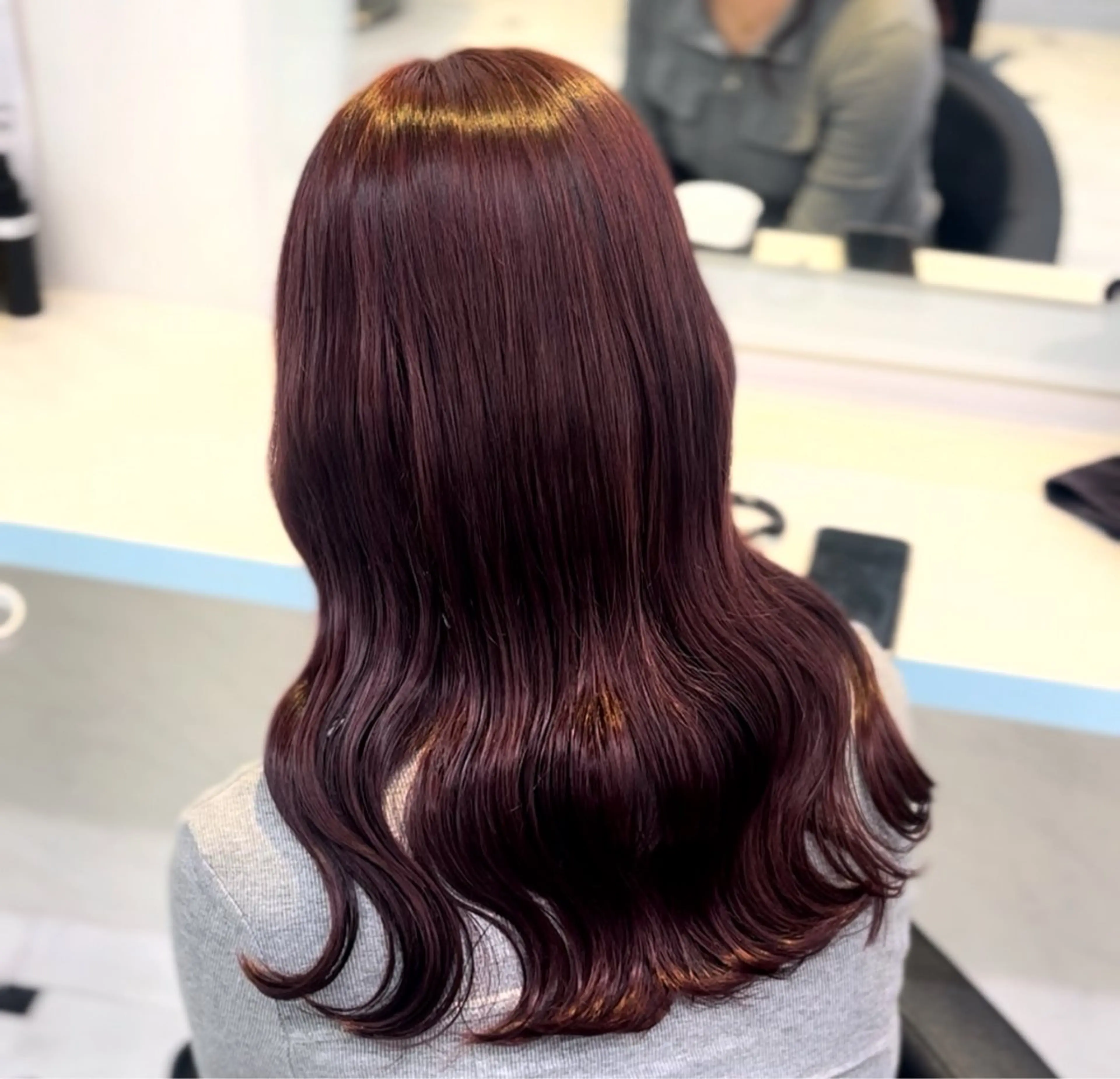 ロング カラー ヘアカラー トリートメント ヘアセット NANA🥀韓国ヘア /レイヤー/暖色🥀のヘアスタイル