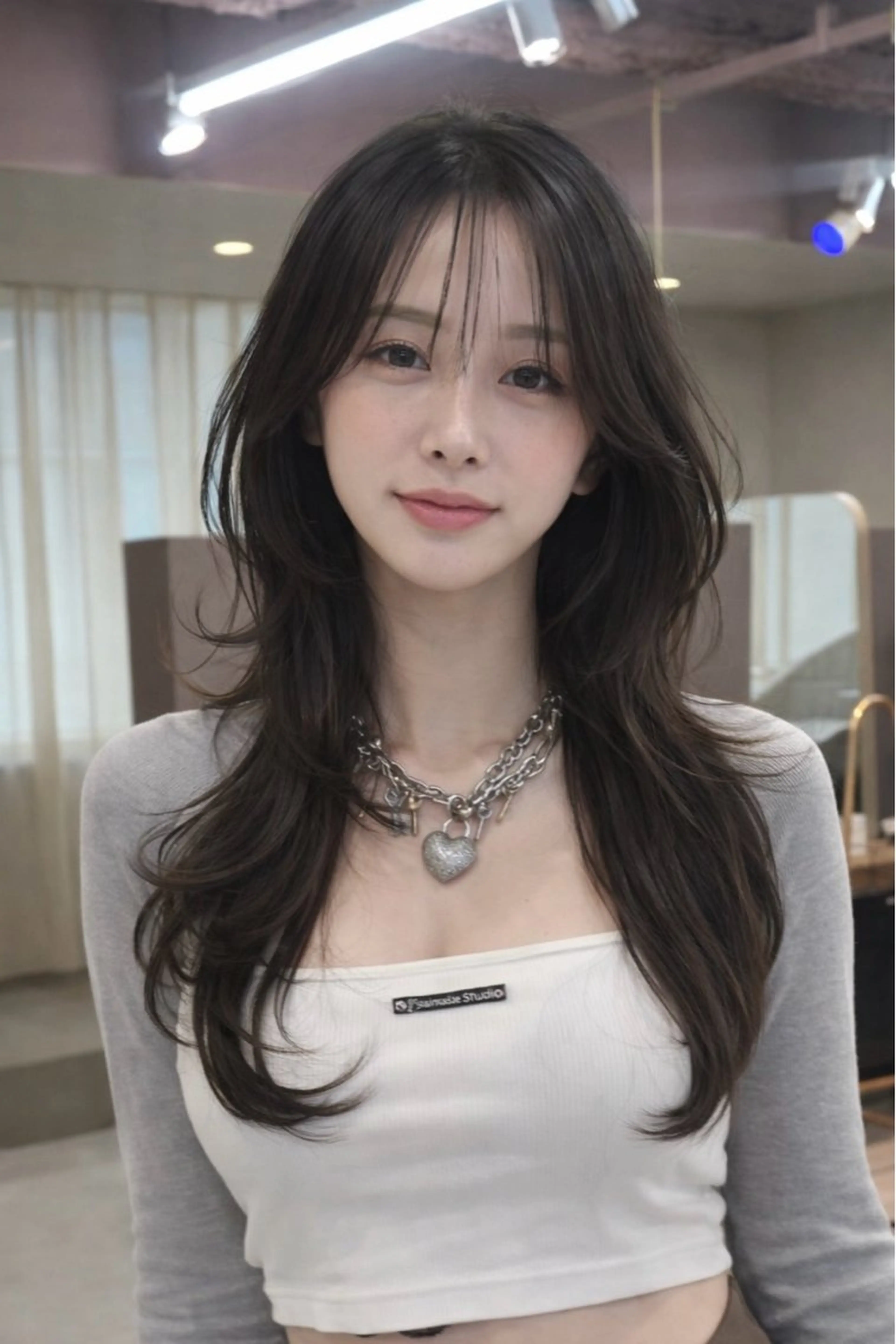 ロング カラー カット ヘアカラー ワンカールで盛れる レイヤー🎀Macoのヘアスタイル