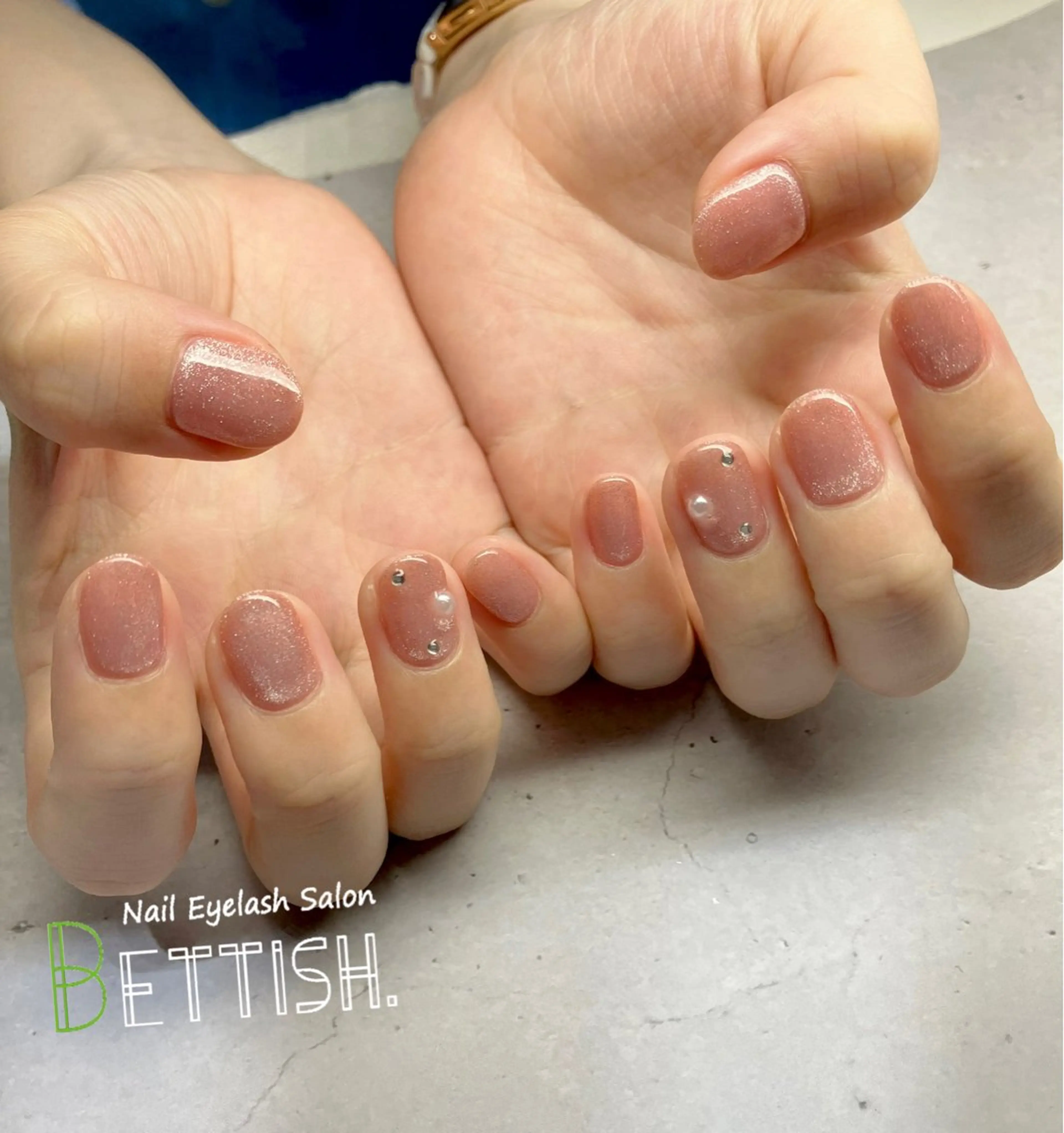 ネイル アートネイル マグネットネイル ピンク ピンクベージュ BETTISH. KUMIKO☺︎︎のネイルデザイン