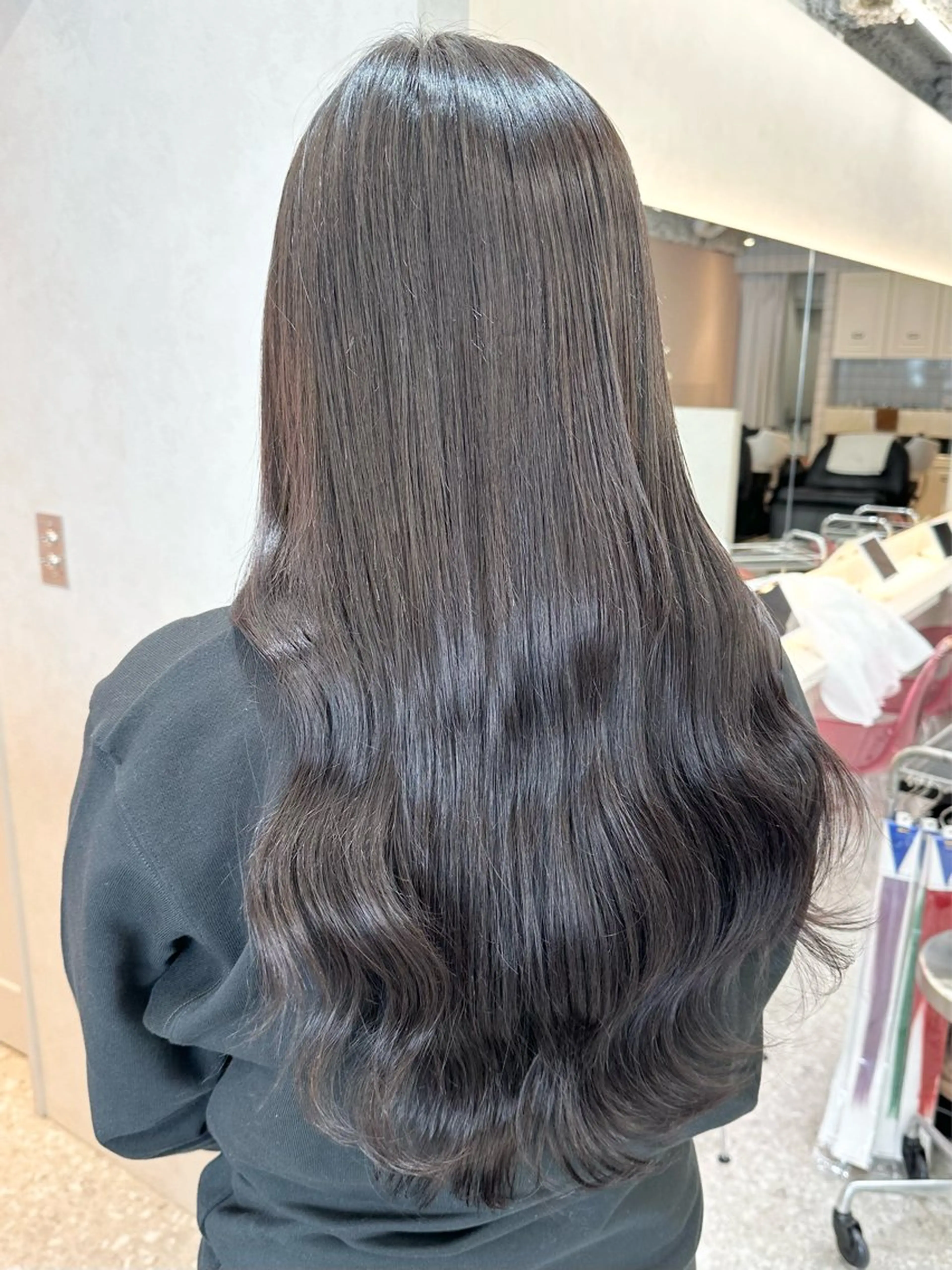 ロング 髪質改善 韓国風ヘア カット ヘアカラー トリートメント 新宿/韓国レイヤー/ 髪質改善/佐藤航のヘアスタイル