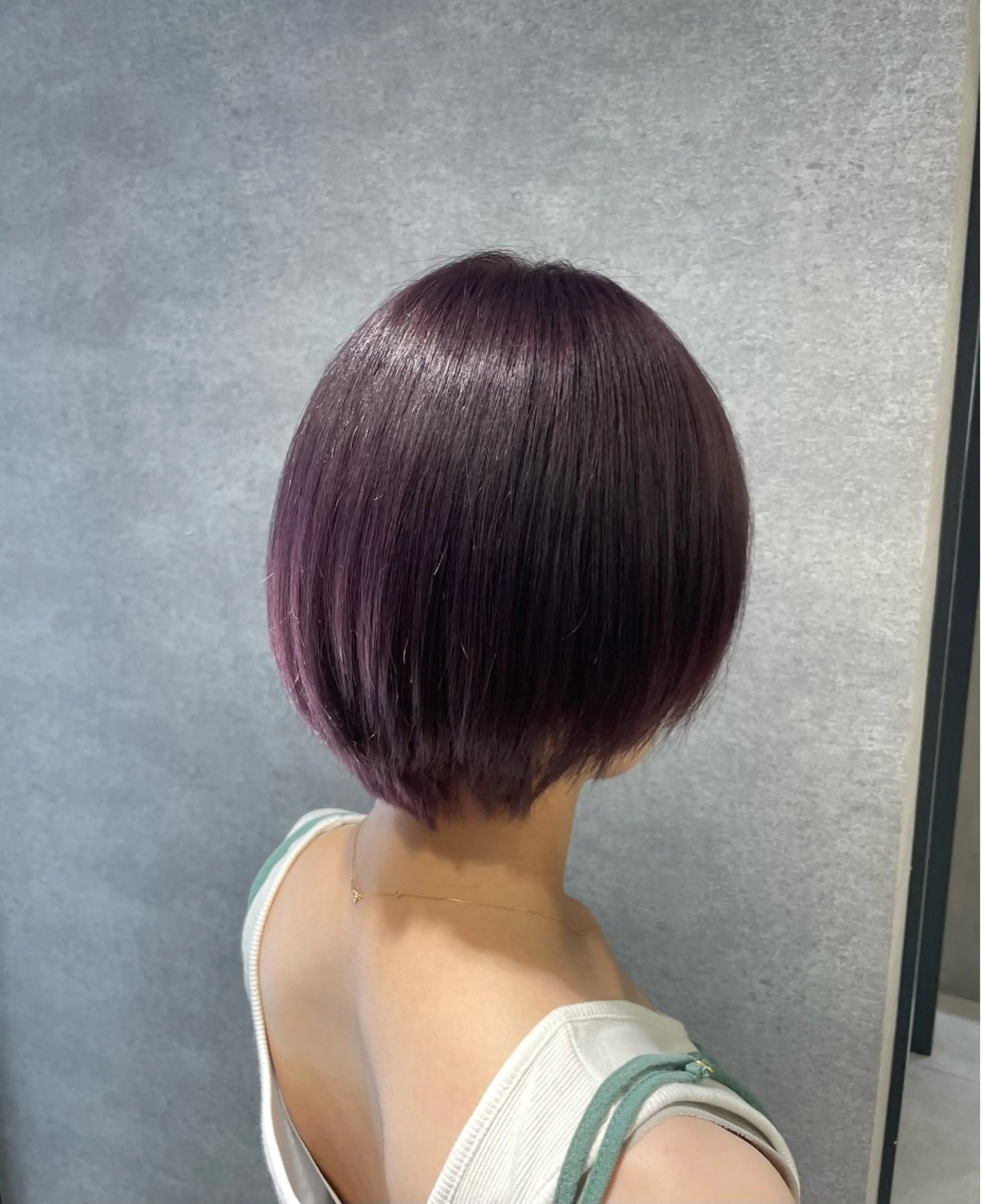 ショート カラー ラベンダーカラー ヘアカラー トリートメント 愛華 【geep】のヘアスタイル
