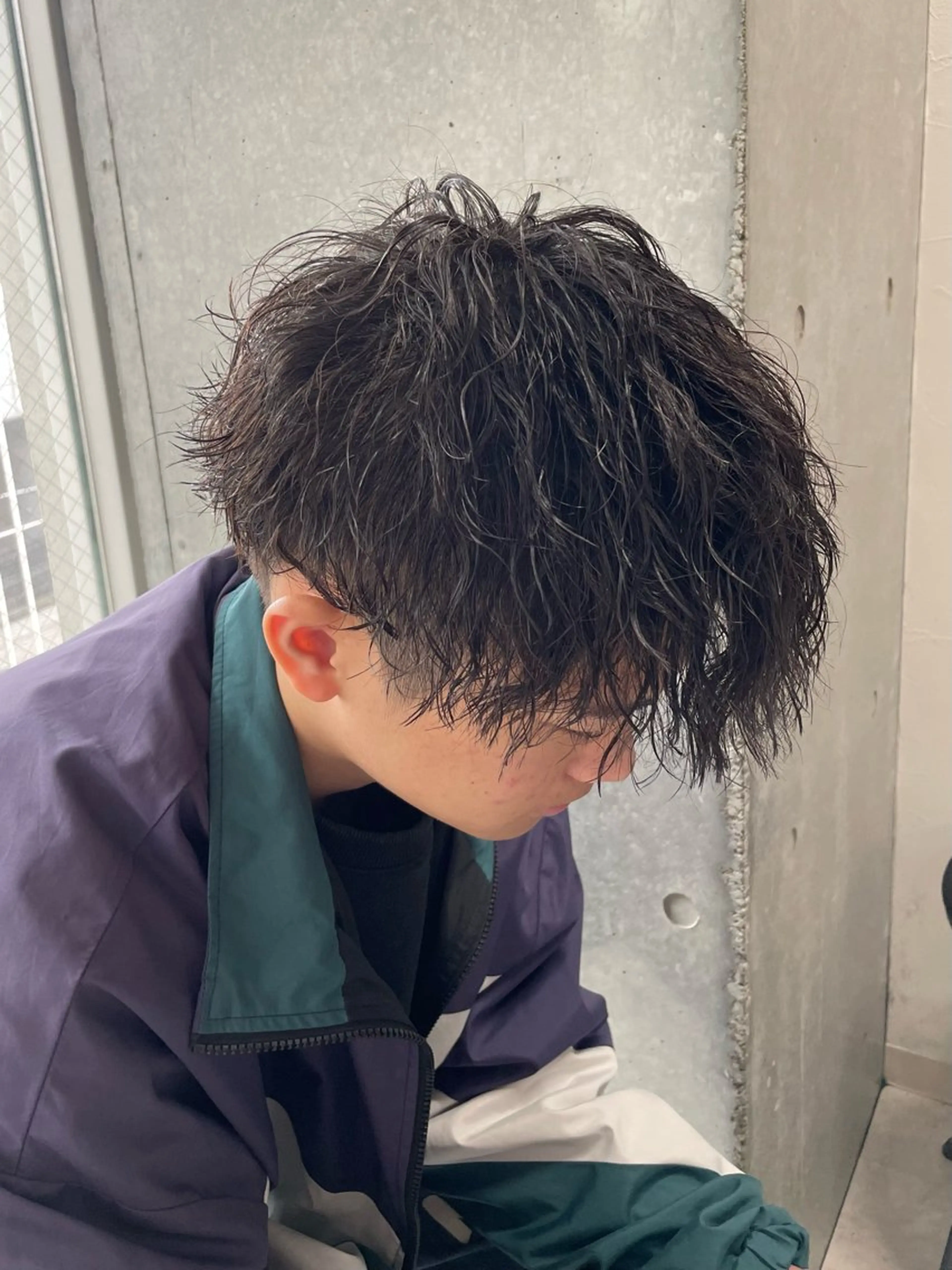 パーマ メンズ パーマ トリートメント ヘアセット メンズモテパーマ💙 fuwaのヘアスタイル