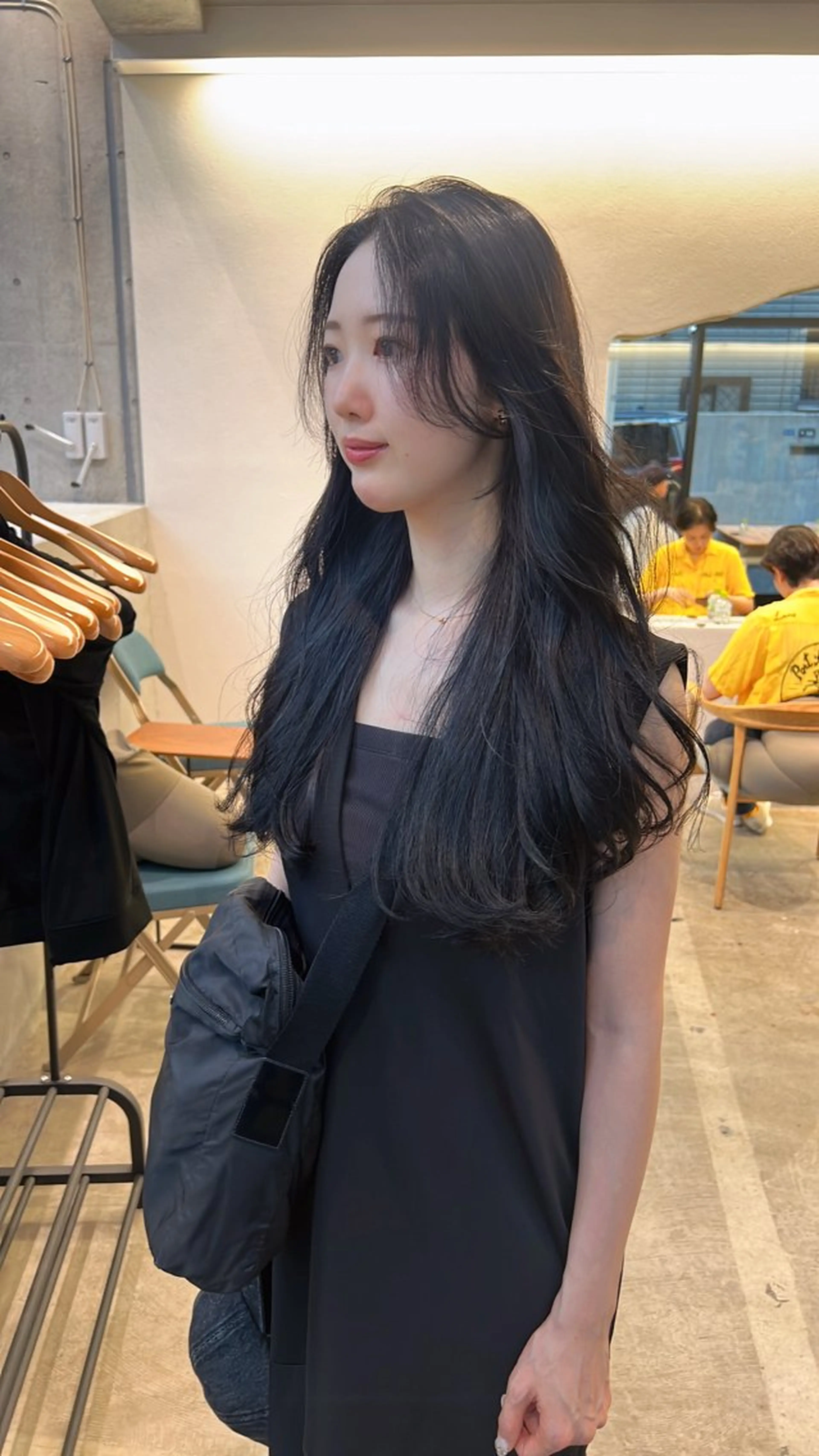 ロング ロングレイヤー アッシュ 顔周りカット 韓国風ヘア レイヤーカット カット 誰よりも丁寧なカット 🍀小林輝のヘアスタイル