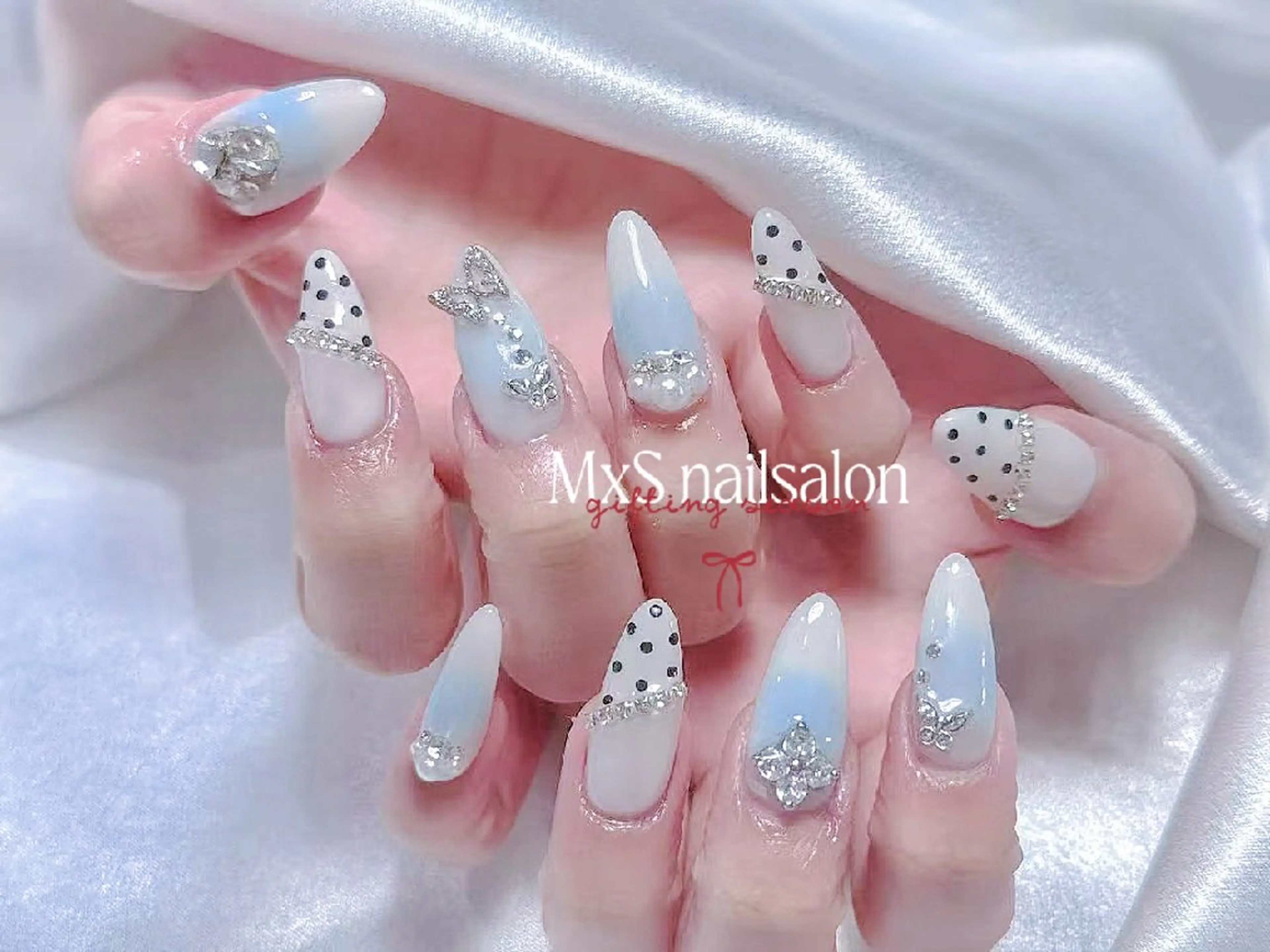 ネイル ジェルネイル マグネットネイル パラジェル 春ネイル ワンホンネイル ハンドネイル MxS Nail 【長さだし/フィルイン/マグネット/ワンホンネイル/韓国ネイル/パラジェル】所属・M×S Nail みなのネイルデザイン