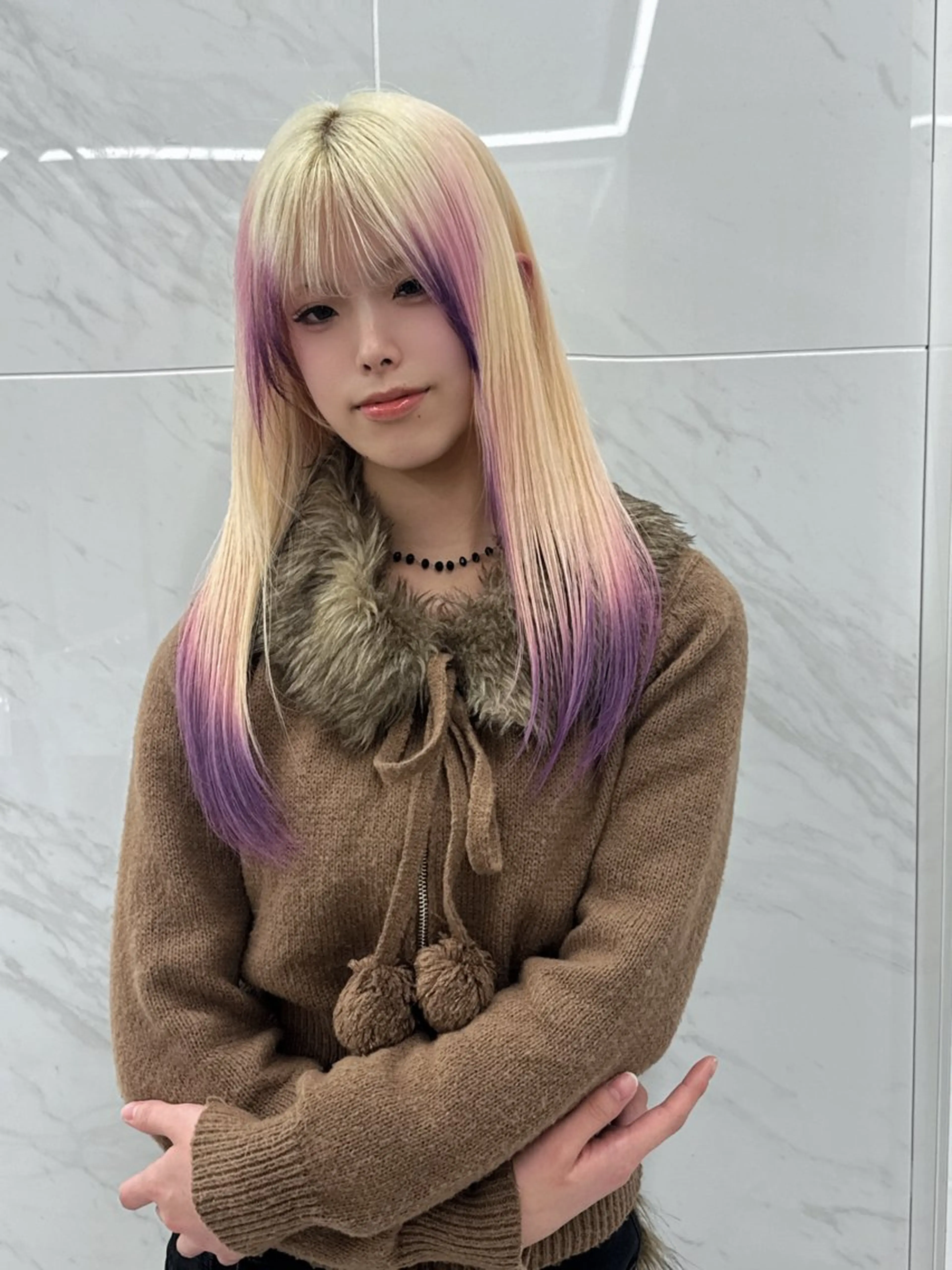 セミロング カラー ヘアカラー ヘアセット kiti Sakae所属・栄美容師/kiti /ボブ/ケントのヘアスタイル